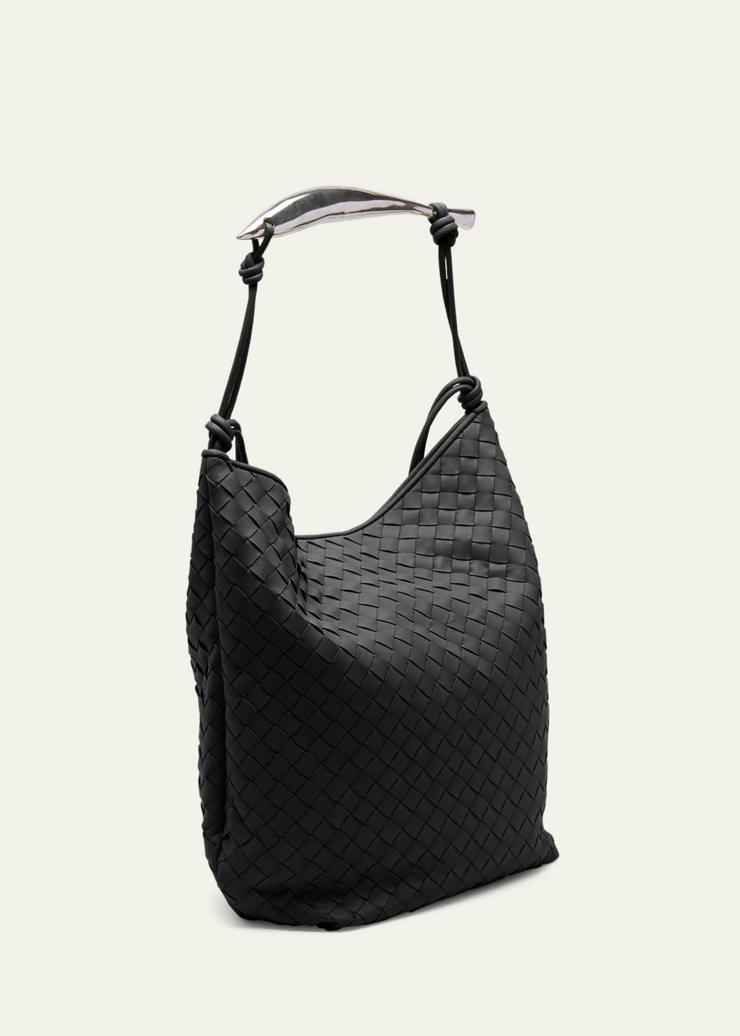 Bottega Veneta Black Intrecciato Leather Large Veneta Hobo Bottega Veneta