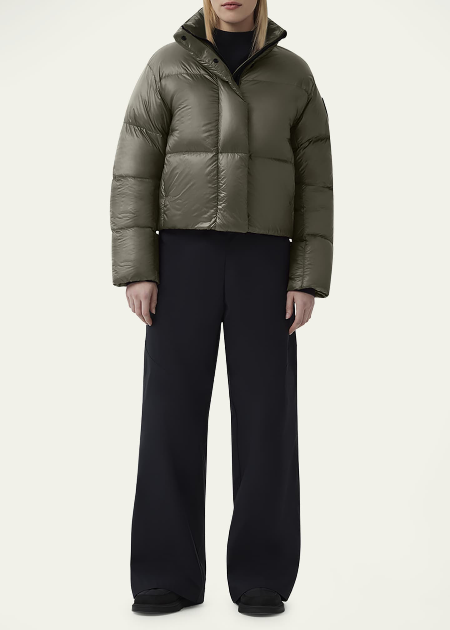 Canada goose cropped puffer jacket top