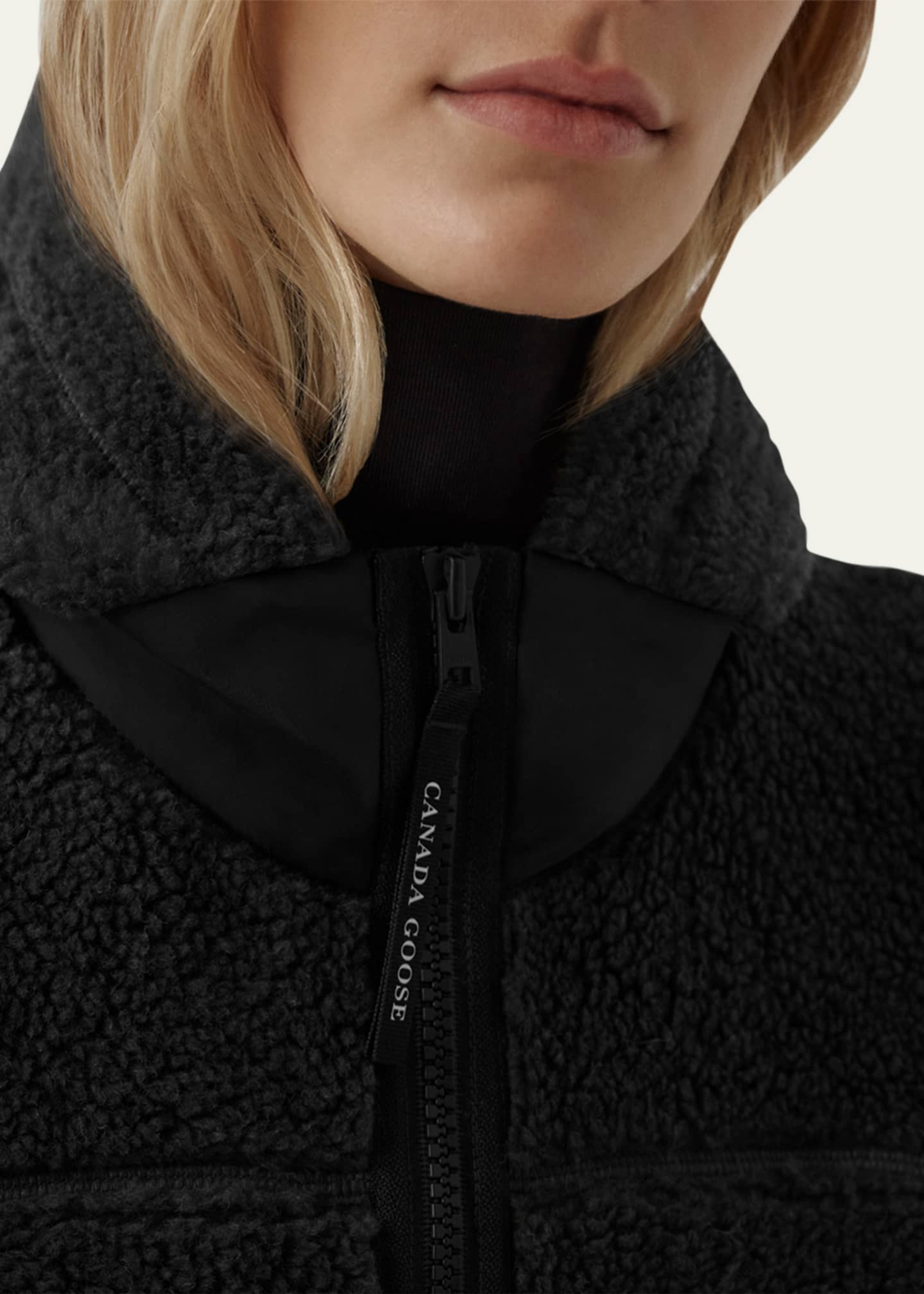 Canada Goose Simcoe Oversized Fleece Hoodie, Black - Bergdorf Goodman 