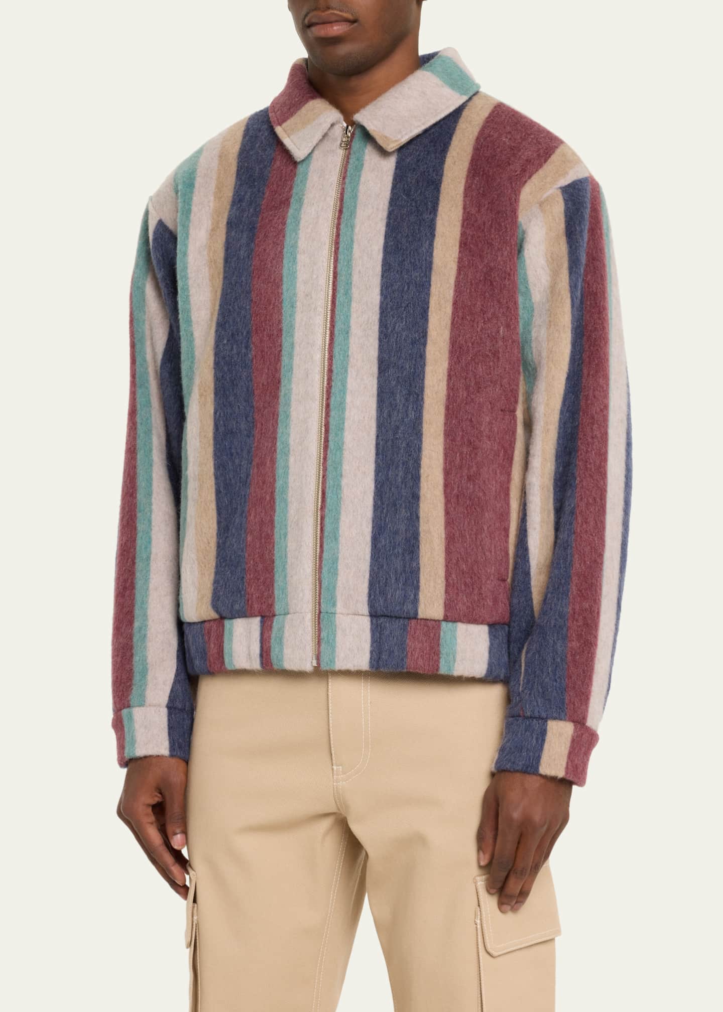 Striped 2025 wool jacket