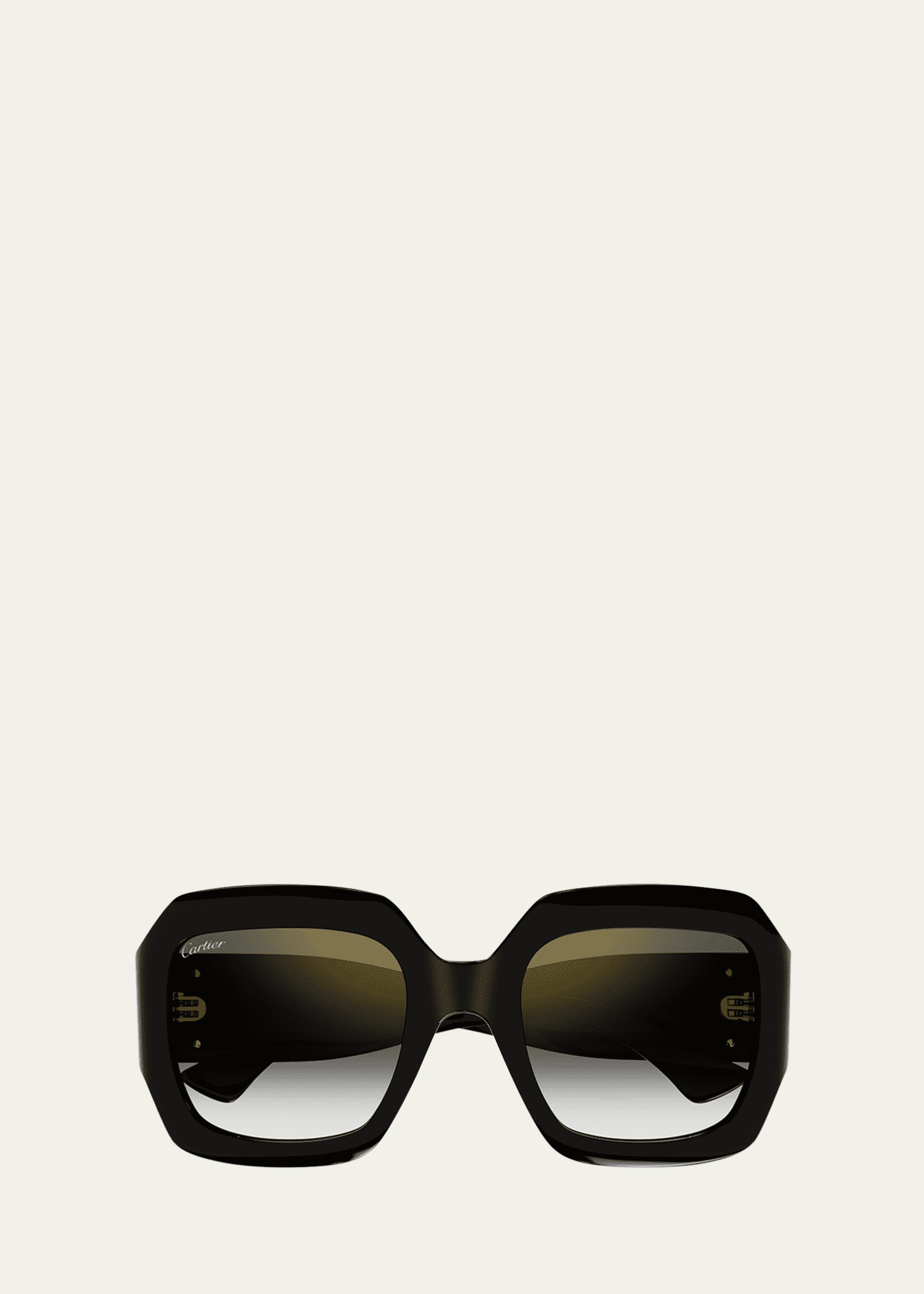 Cartier Monogram Acetate Square Sunglasses Image 1 of 2