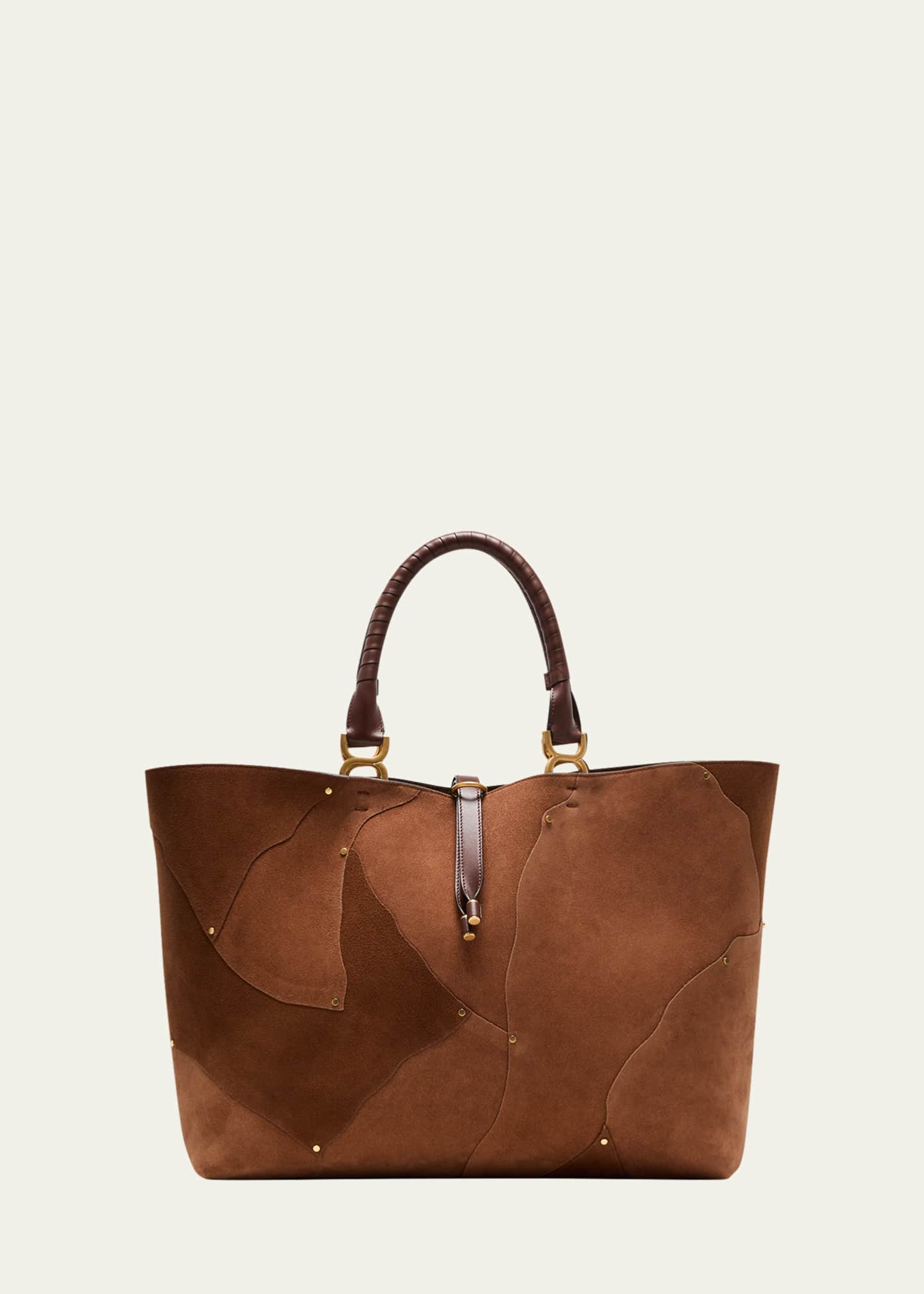Luxury Tote Bag Suede | Camel
