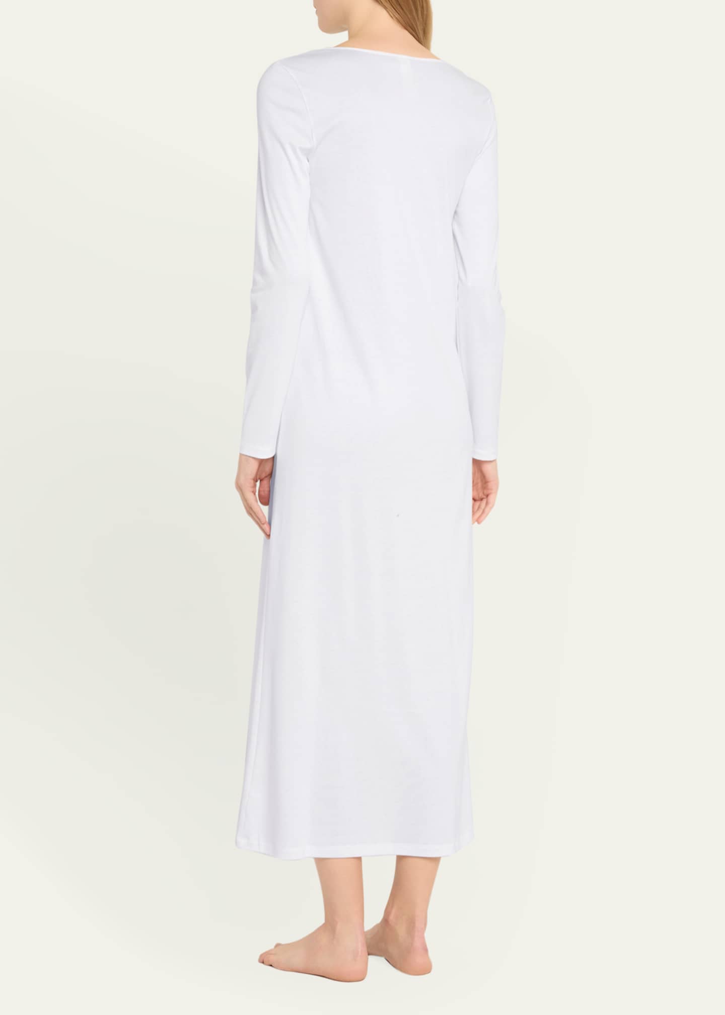 Hanro Naila LaceTrim Cotton Nightgown Bergdorf Goodman