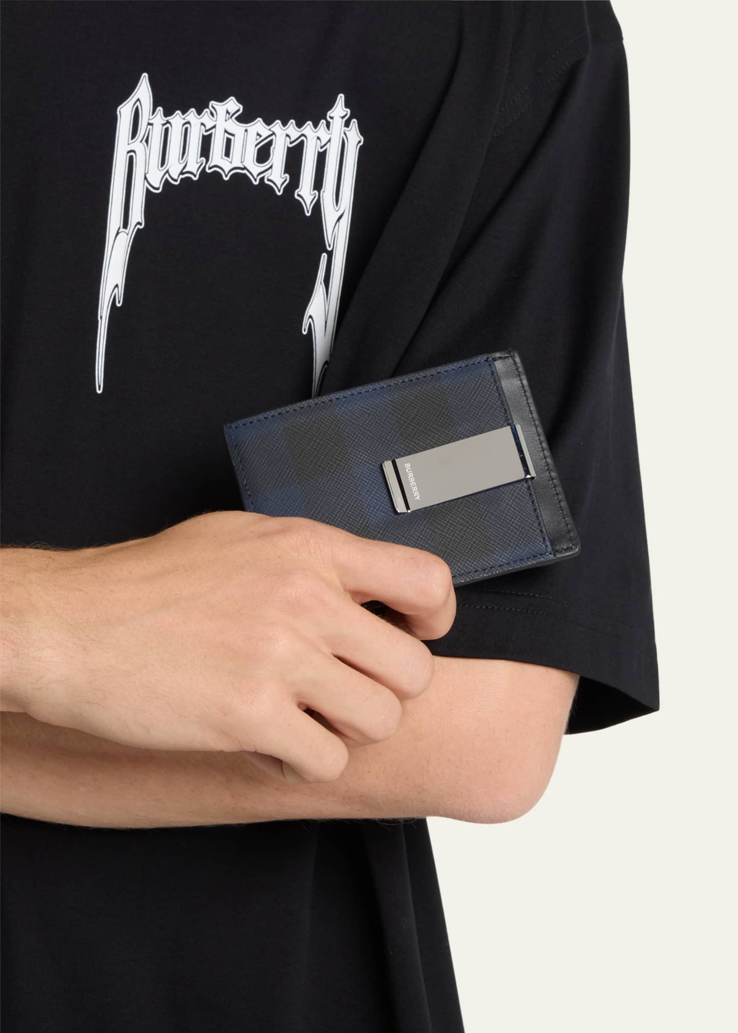 Burberry mens money clip wallet hot sale