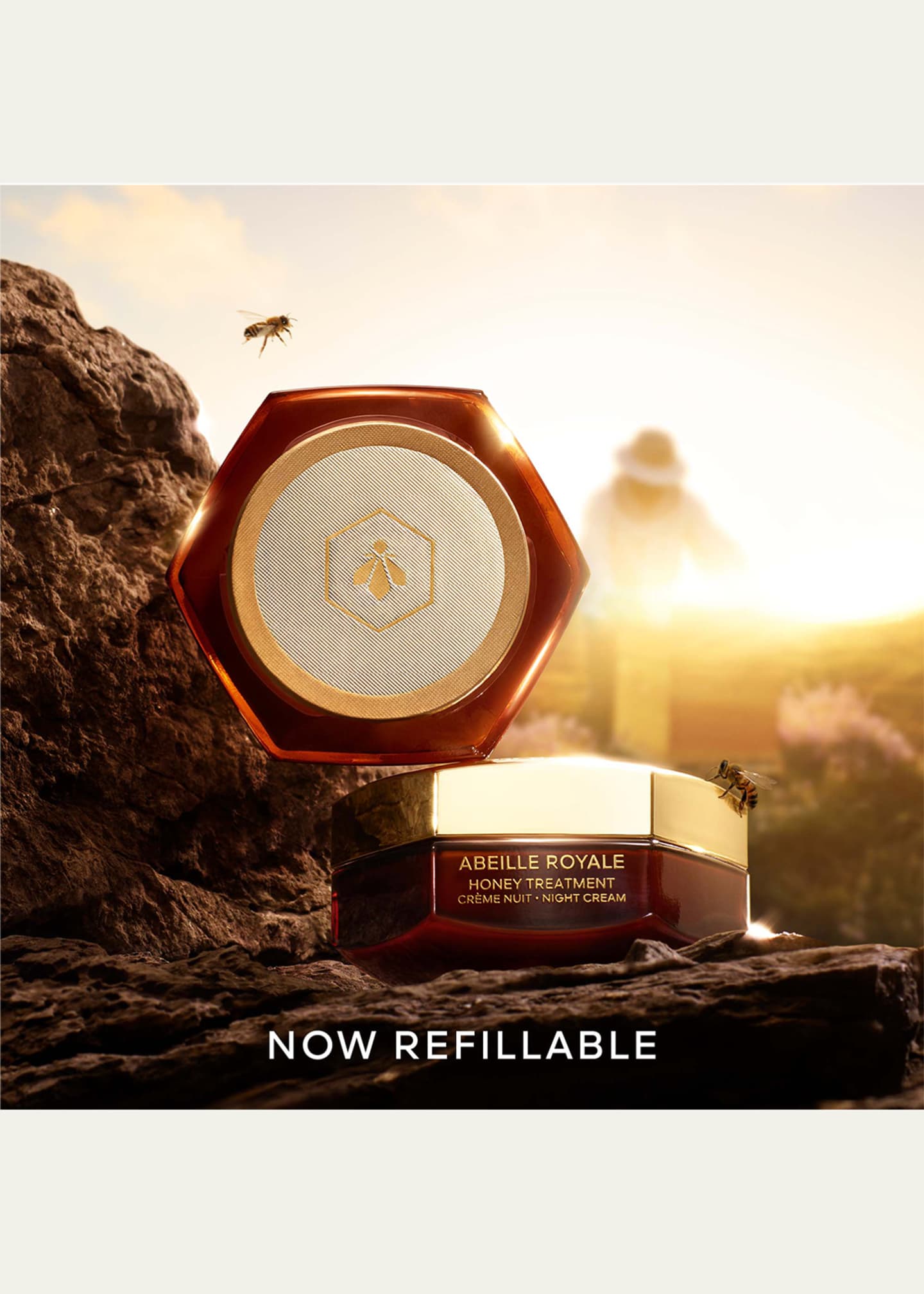 Guerlain Abeille Royale Honey Treatment Night Cream with Hyaluronic Acid, 1.7 oz. Image 4 of 5
