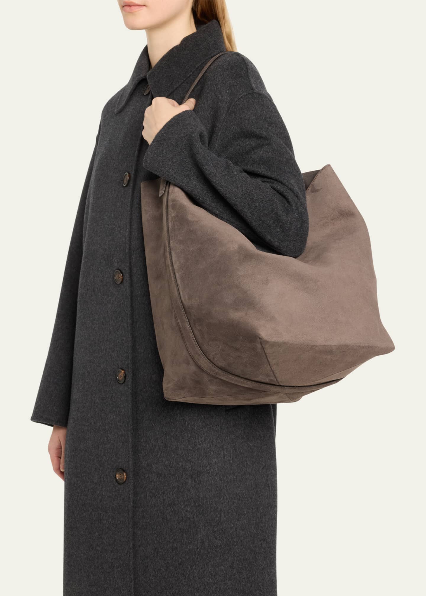 Toteme Belted Tote Bag in Suede Image 2 of 5