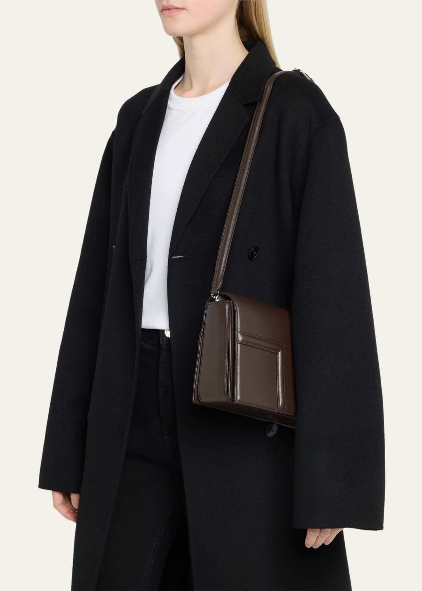 Leather flap purse best sale