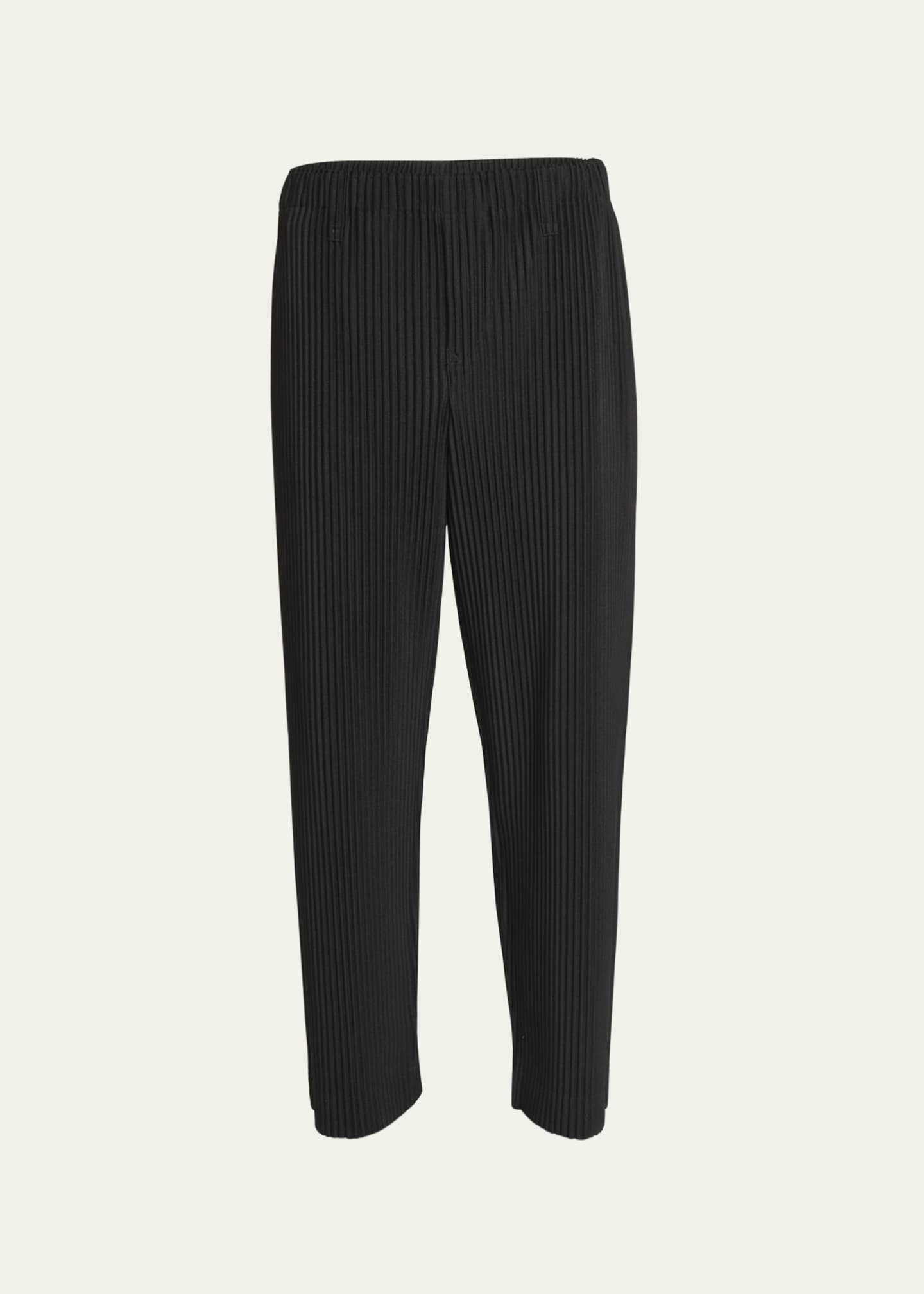 Homme Plisse Issey Miyake Men's Pleated Polyester Straight-Leg ...