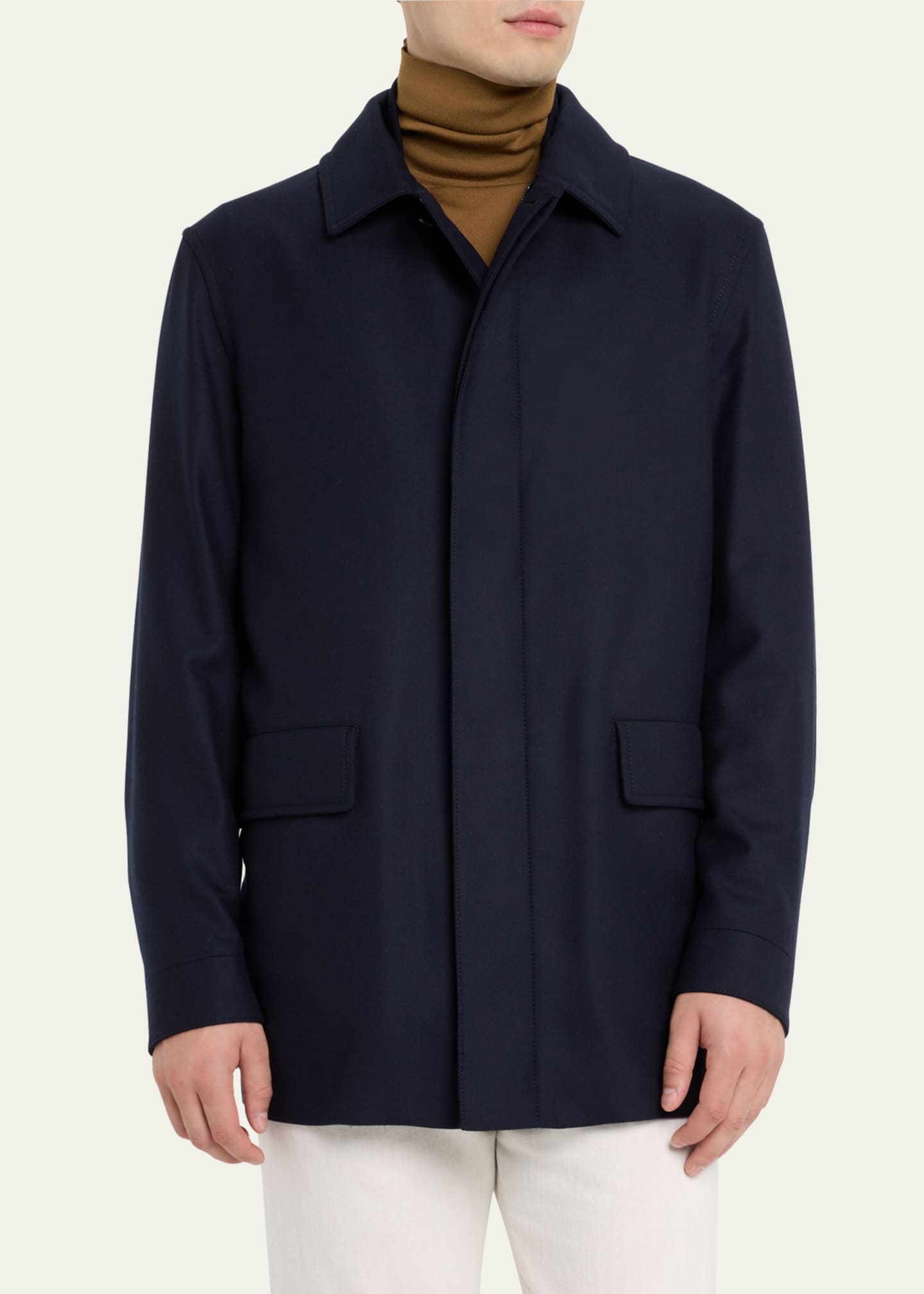 Loro Piana Men's Bowery The Gift of Kings Hidden-Zip Blouson Image 4 of 5