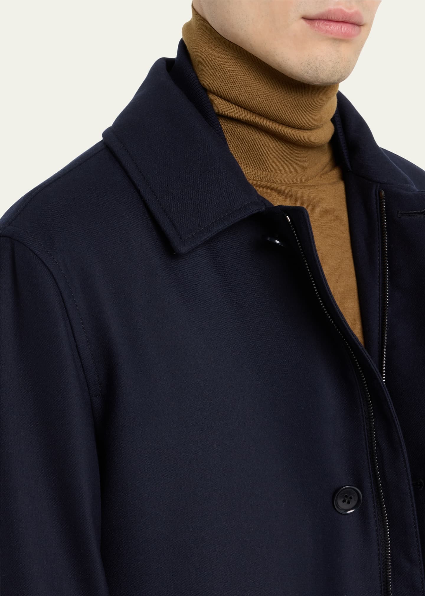 Loro Piana Men's Bowery The Gift of Kings Hidden-Zip Blouson Image 5 of 5