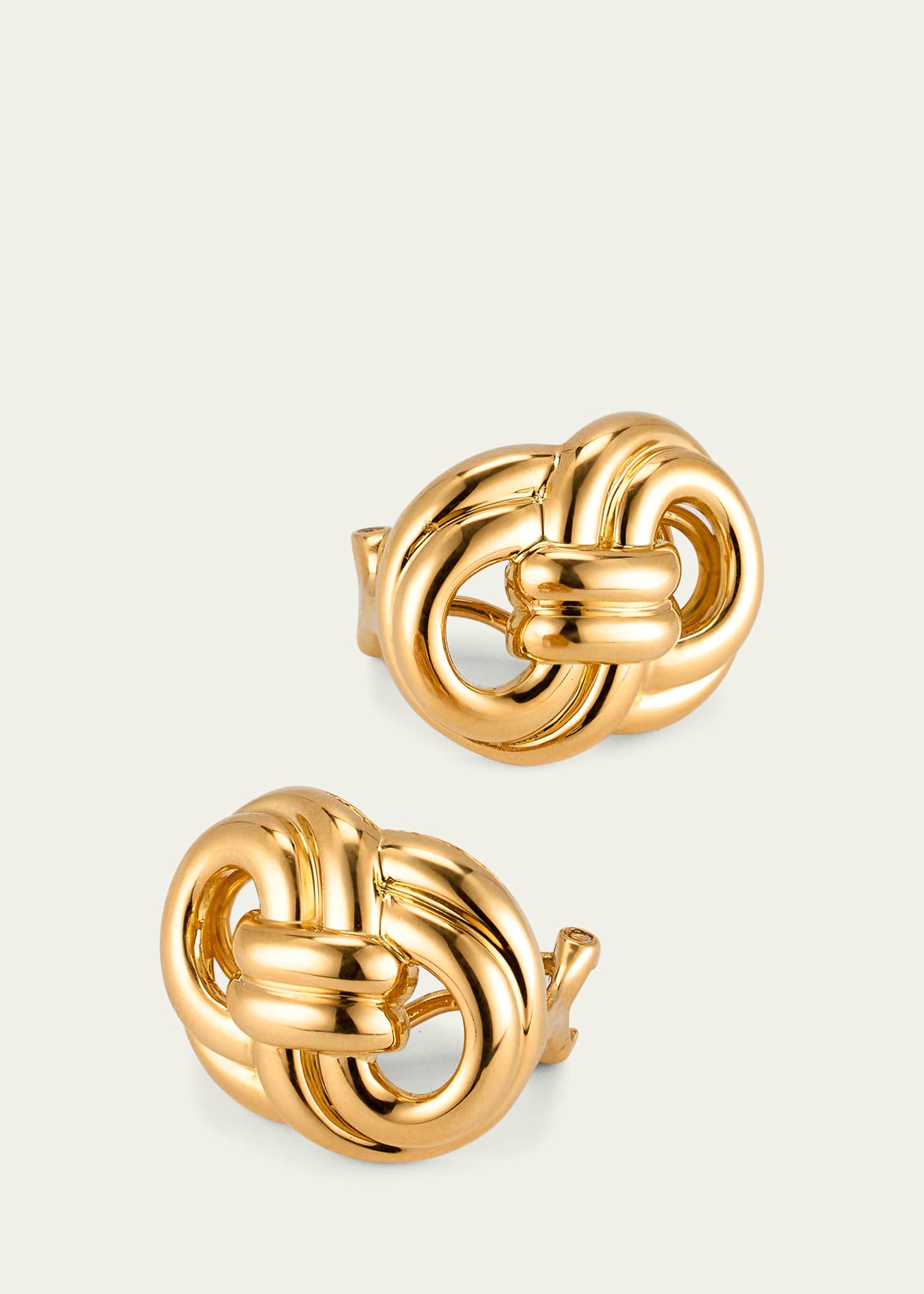 Verdura 18K Yellow Gold Figure Eight Earclips Image 3 of 4