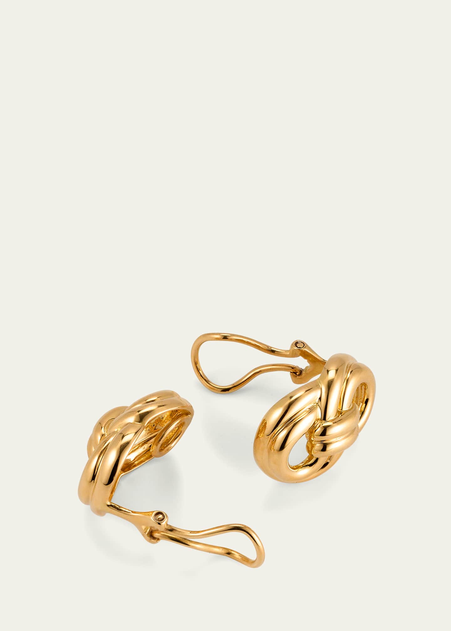 Verdura 18K Yellow Gold Figure Eight Earclips Image 4 of 4