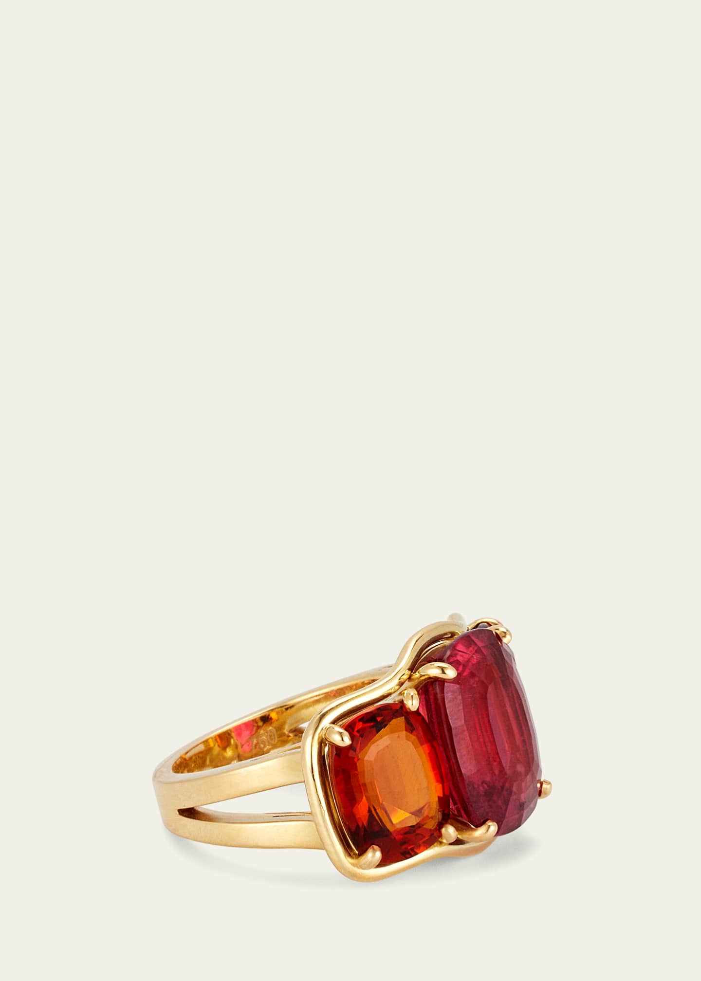 Verdura 18K Gold Large 3 Stone Ring Bergdorf Goodman