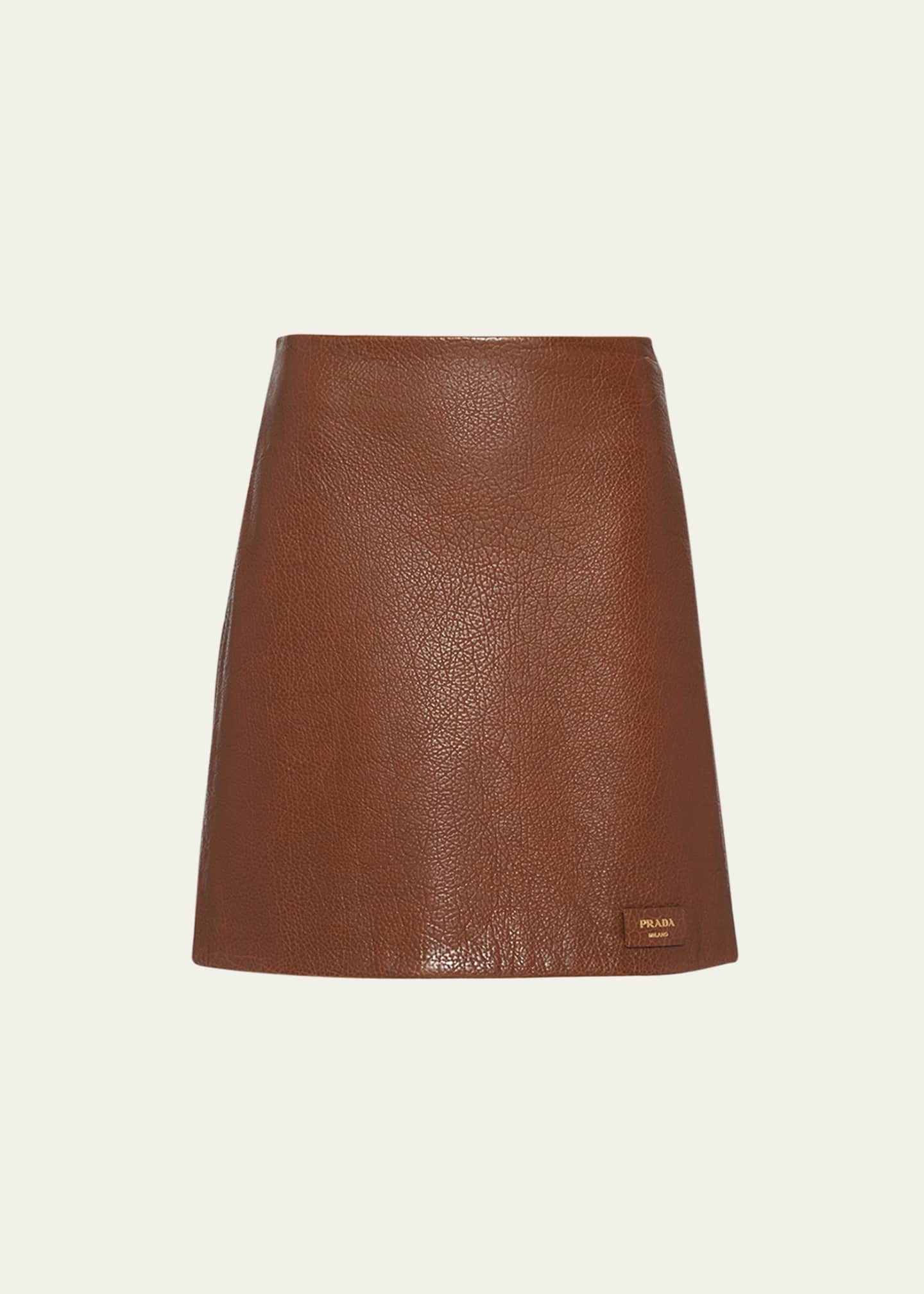 ミニスカート PRADA Women Mini Skirts P142WSOOO12L0 F0HK4 BROWN PRADA SS25 Brown crepe mini skirt (P142WSOOO12L0 F0HK4
