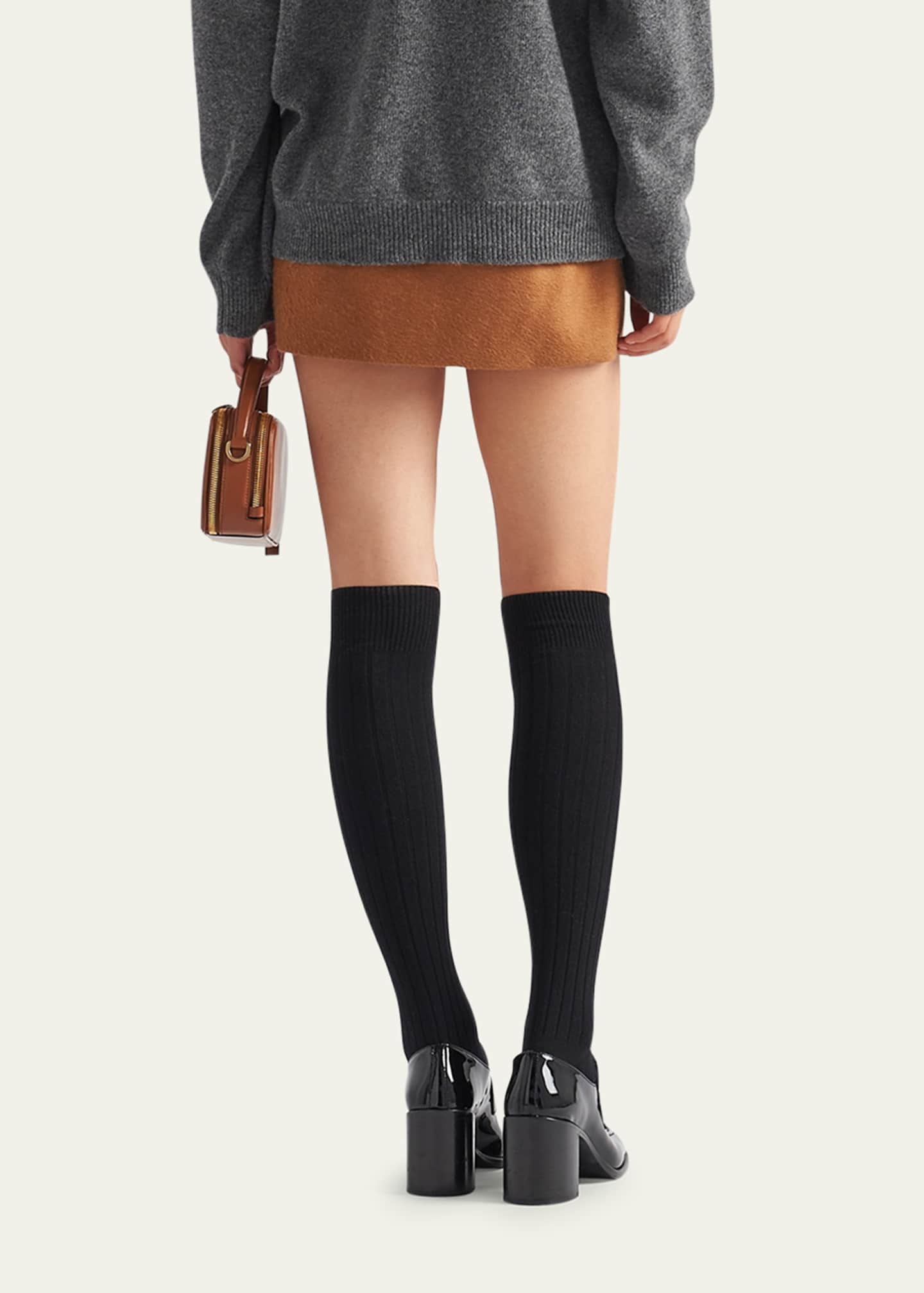 Prada Fringe Cashmere Scarf Mini Skirt Image 3 of 4