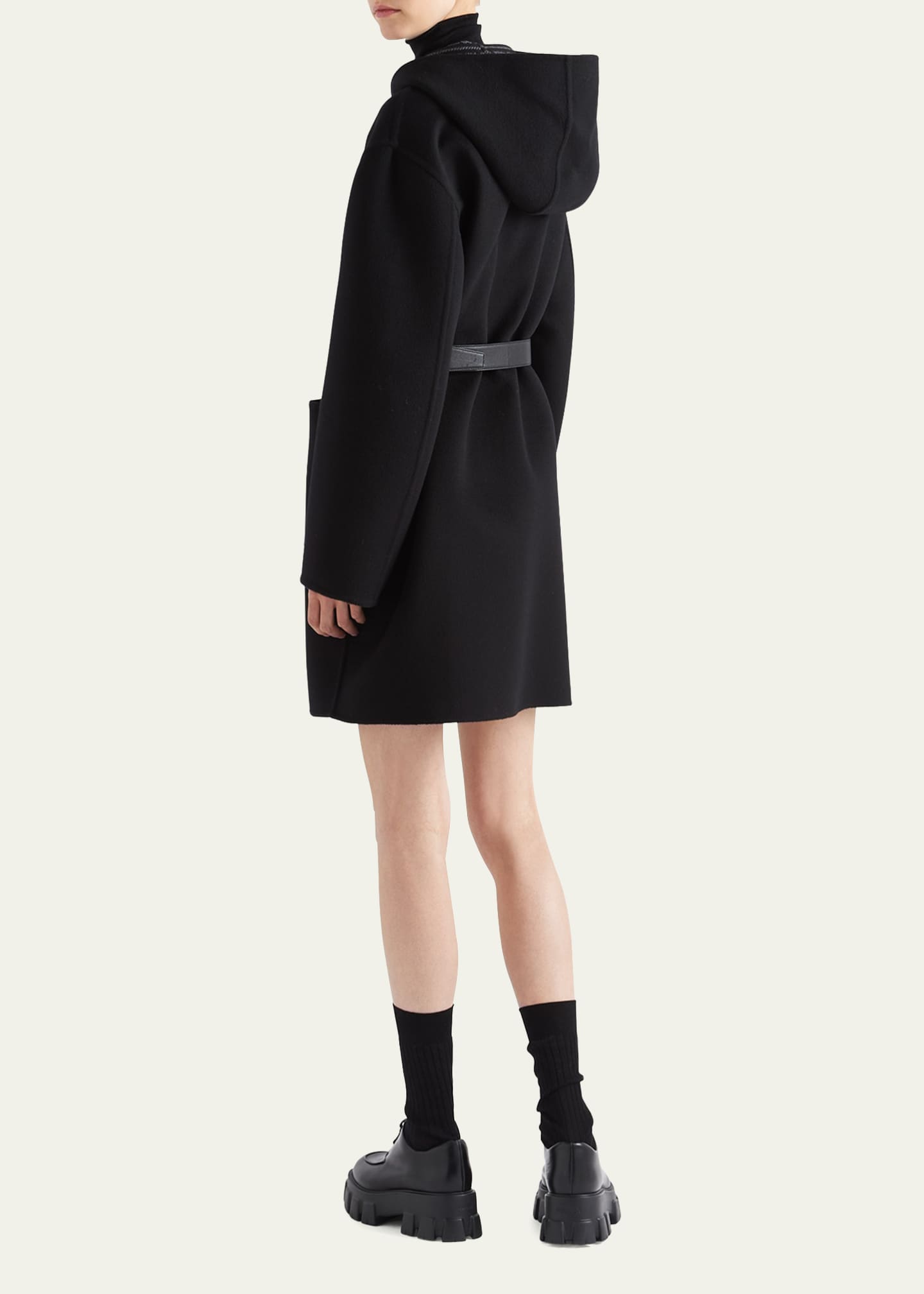 Prada Women's Single-Breasted Double Wool Coat