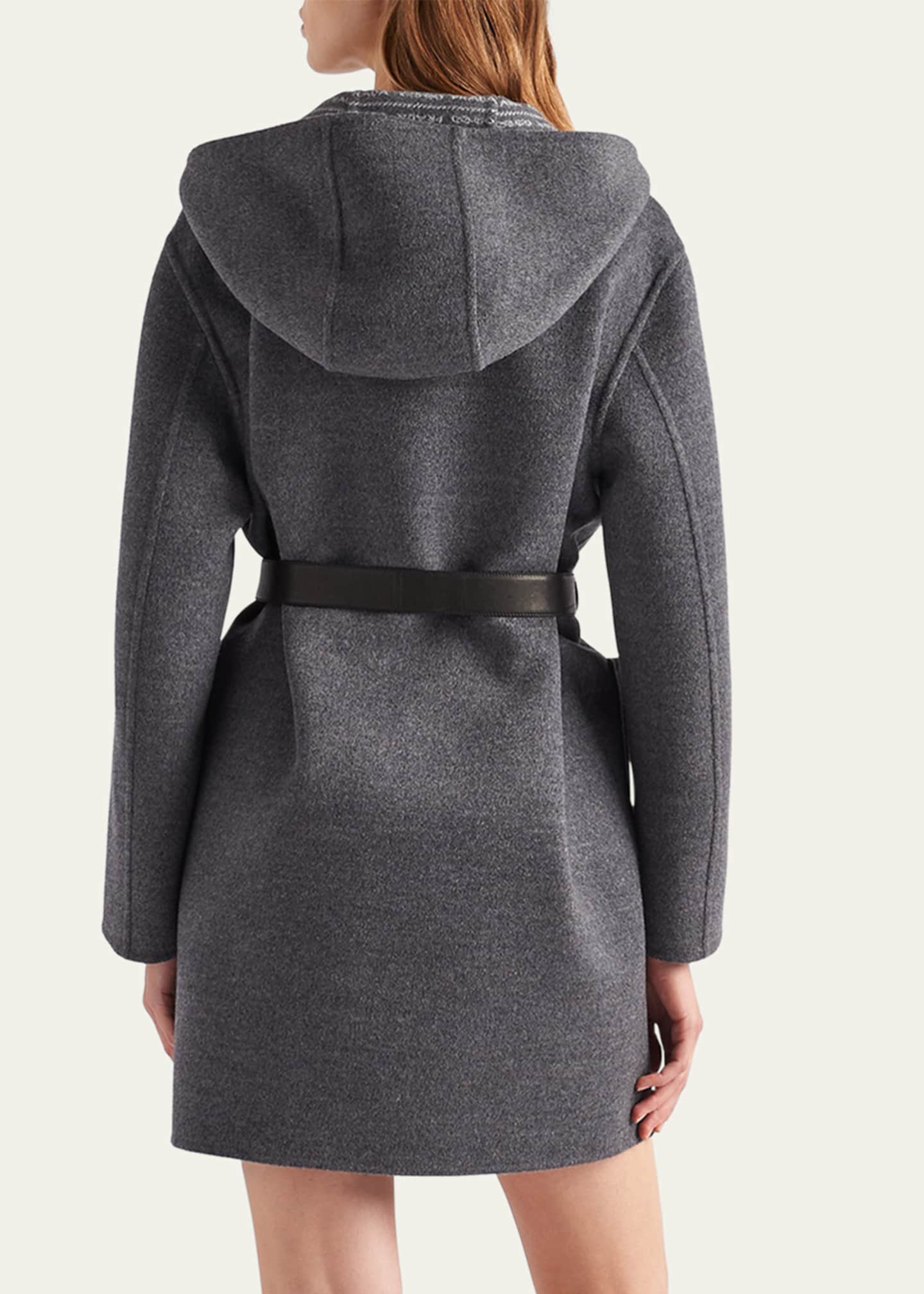 PRADA 99AW Belt Hooded Coat