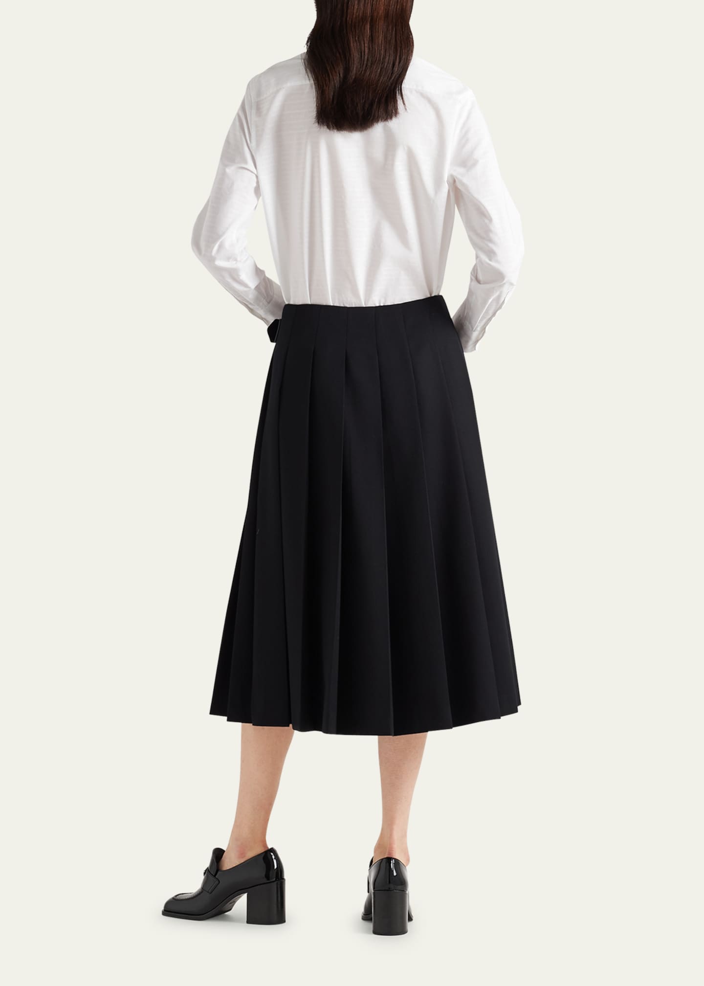 Prada Logo Poplin Button Down Shirt Image 3 of 3