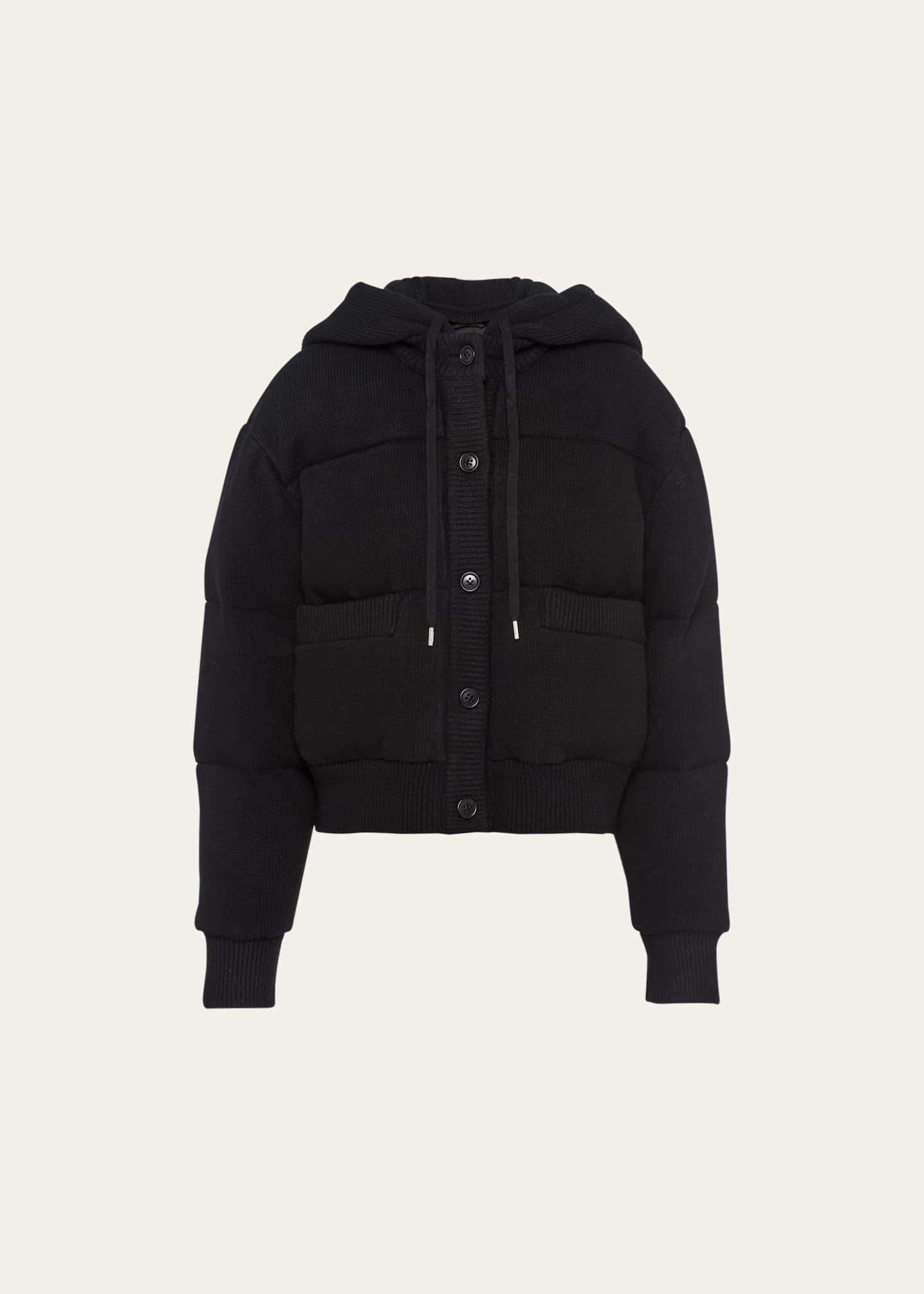 Prada black puffer jacket top
