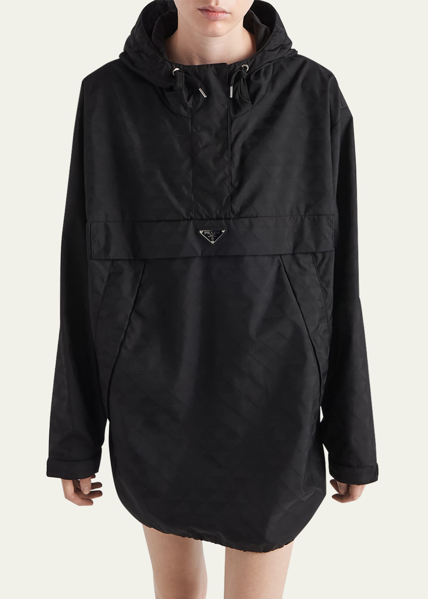 Prada Printed Nylon Pullover Windbreaker - Bergdorf Goodman