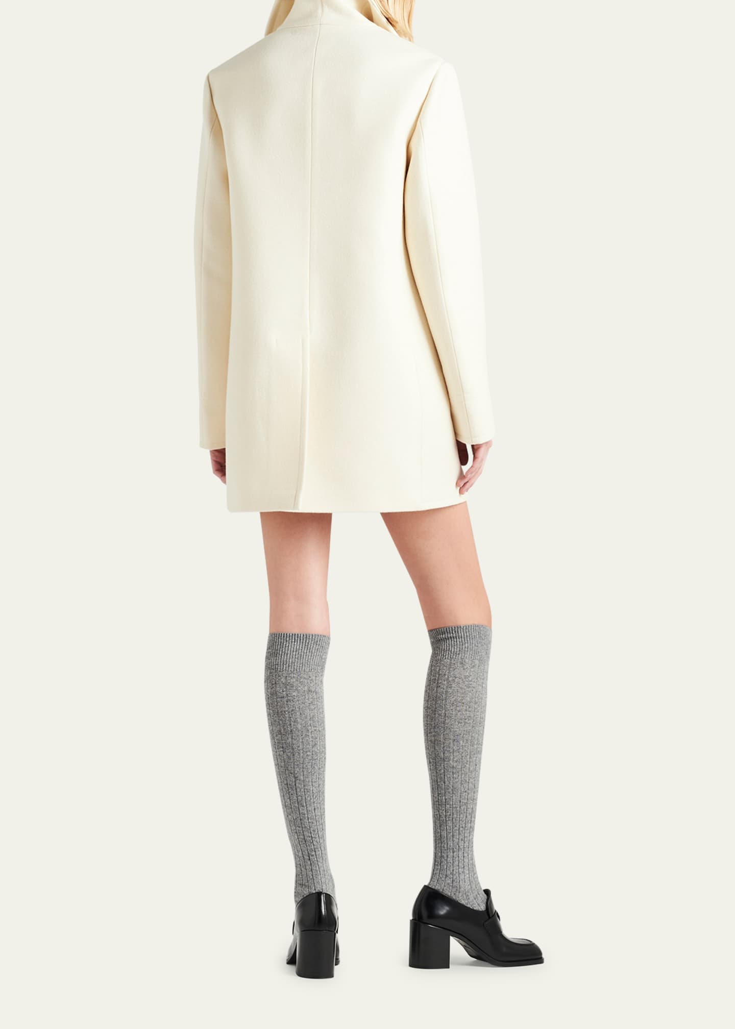Prada Panno Double-Breasted Coat Image 3 of 4
