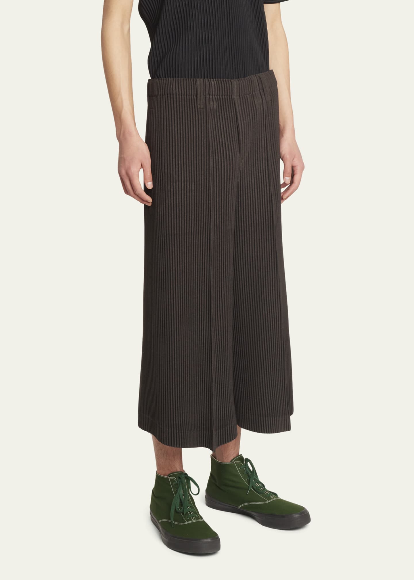 Homme Plisse Issey Miyake Men s Pleated Polyester Cropped Pants