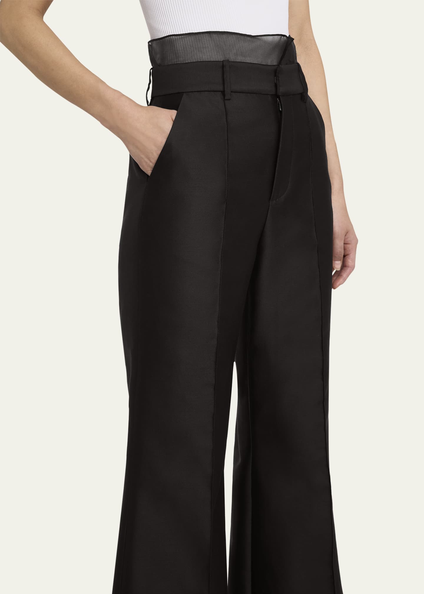 Rosie Assoulin Organza Flare Suit Pants - Bergdorf Goodman