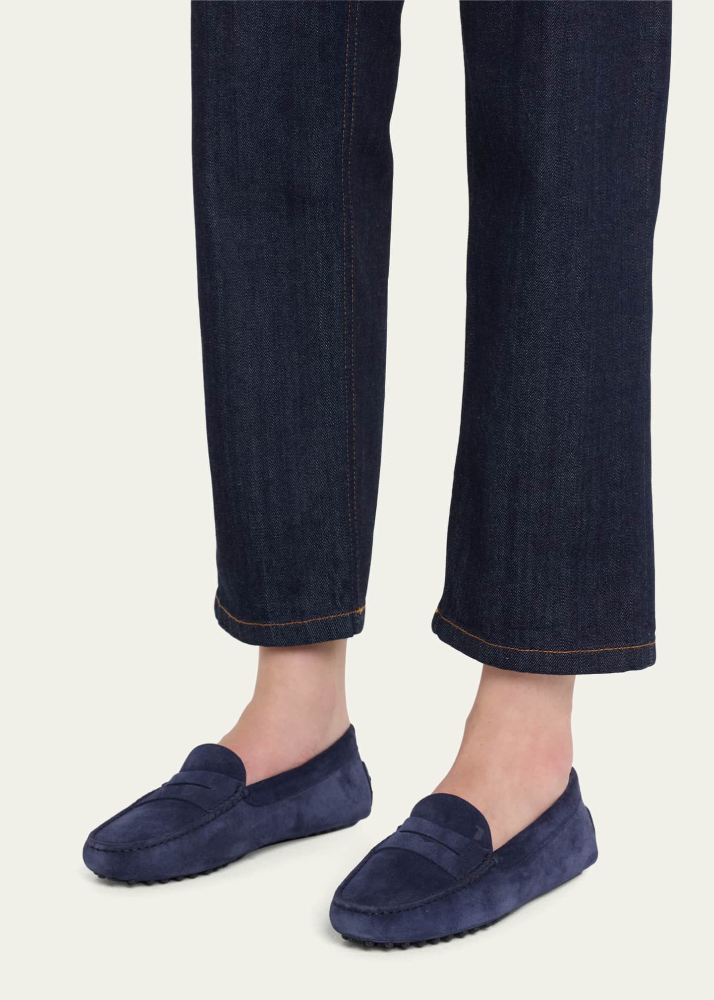 Tod's Gommini Suede Driver Penny Loafers Image 2 of 6