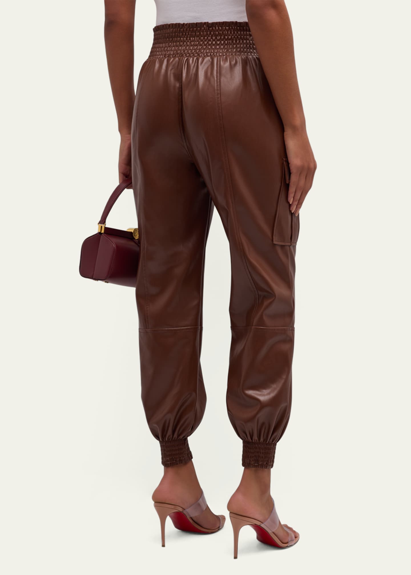 Cinq a Sept Jenning Vegan Leather Cargo Pants Image 3 of 5