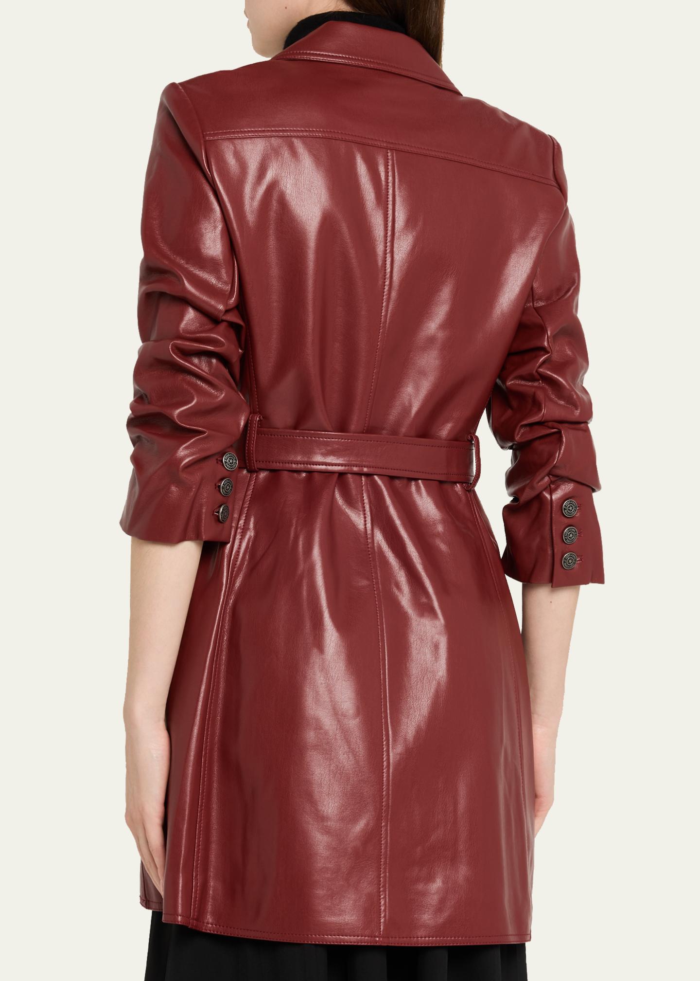 Cinq a Sept Holly Cropped Vegan Leather Jacket - Bergdorf Goodman