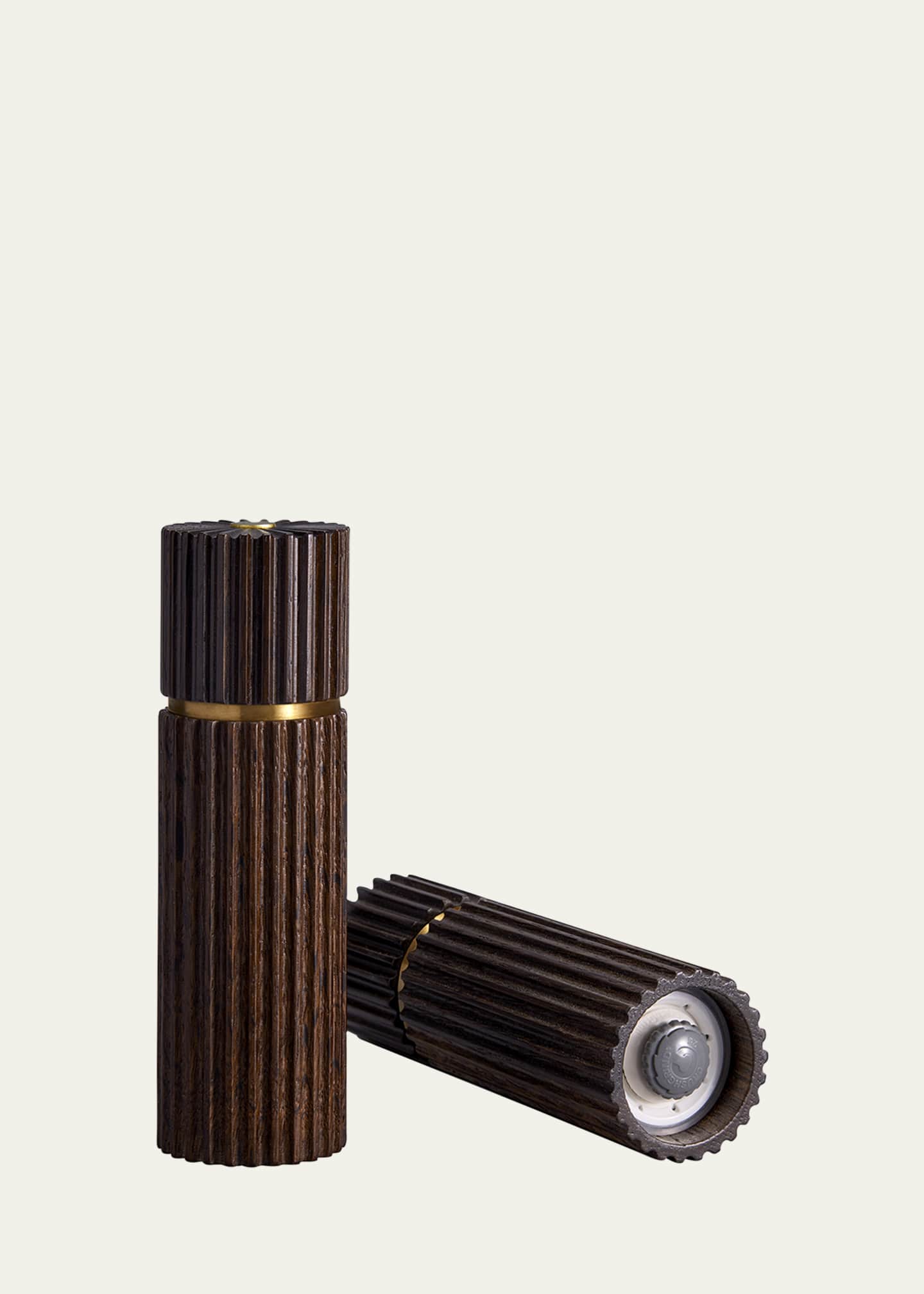 L'Objet Ionic Salt & Pepper Mills, Smoked Oak Image 2 of 4