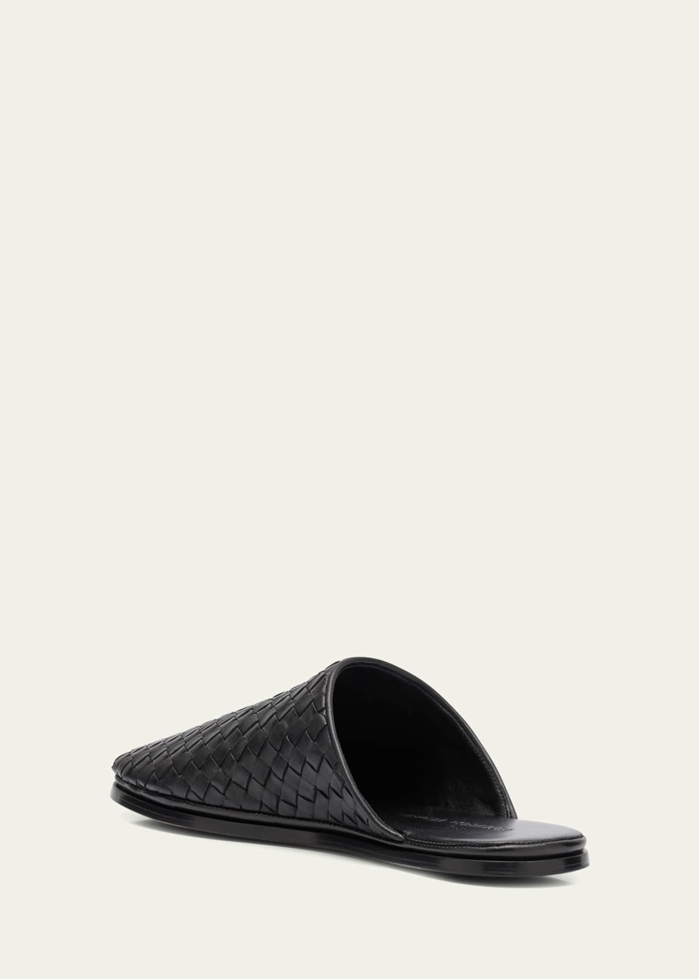 Bottega Veneta Intrecciato Woven Leather Mule Slippers Image 3 of 4