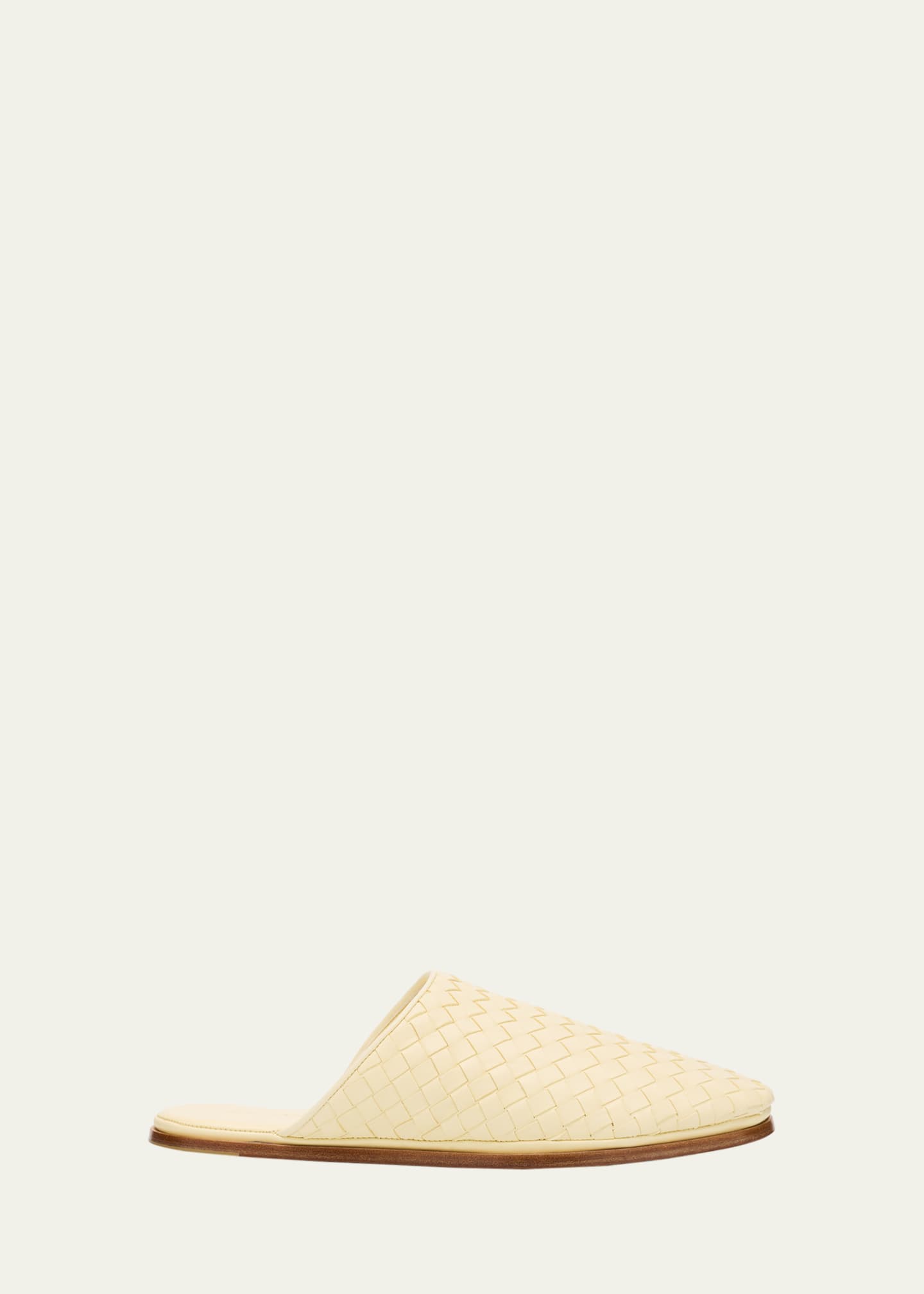 サンダル・ミュール BOTTEGA VENETA flat mules in woven leather Bottega Veneta Intrecciato Woven Leather Mule Slippers