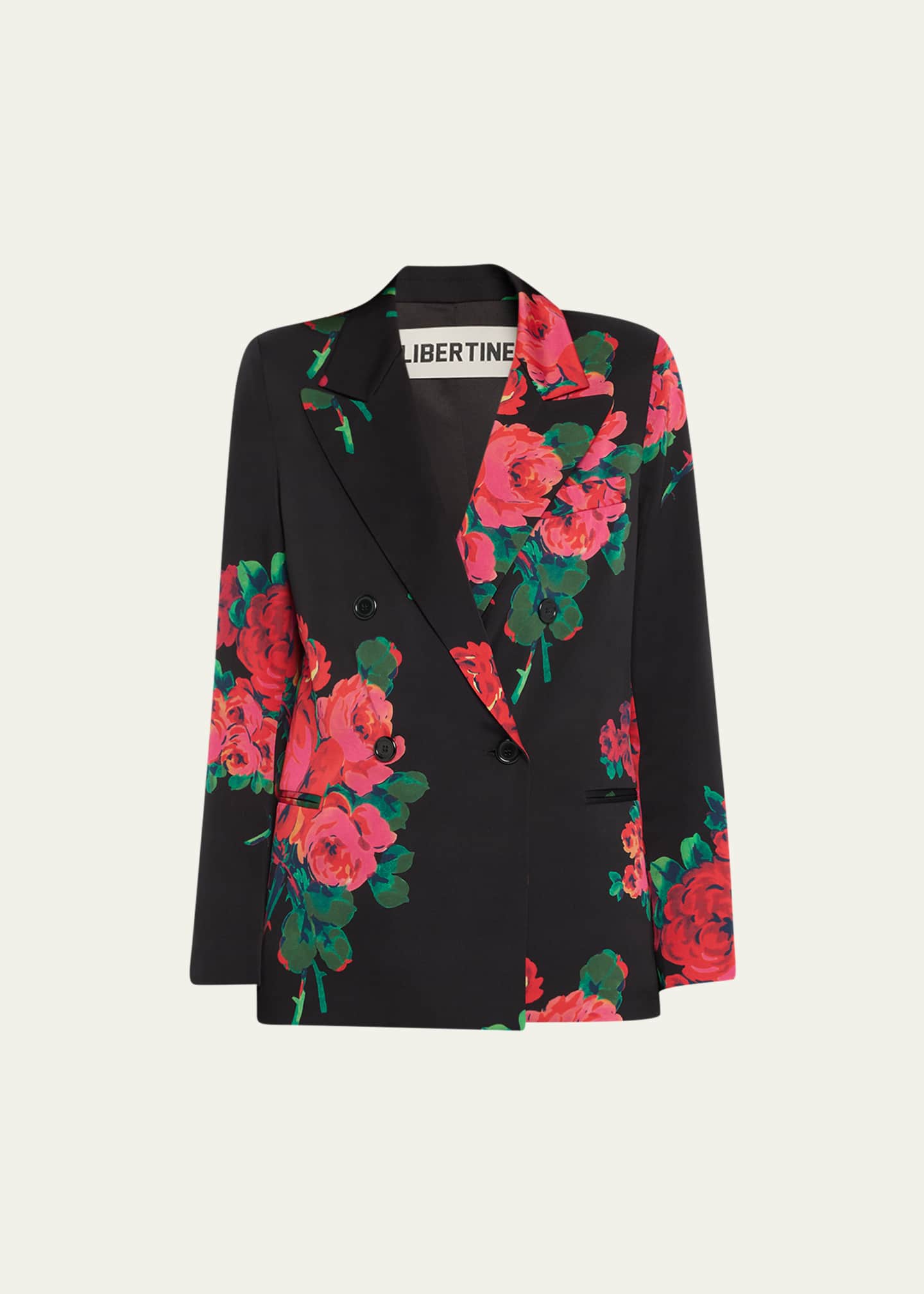 Rose print jacket best sale