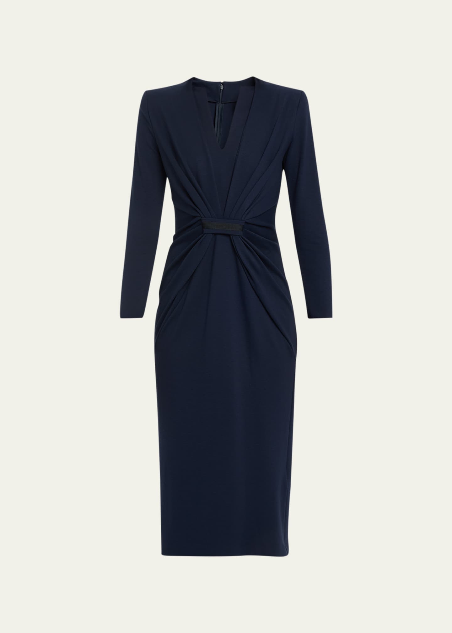 Giorgio Armani Tab Front Jersey Dress - Bergdorf Goodman