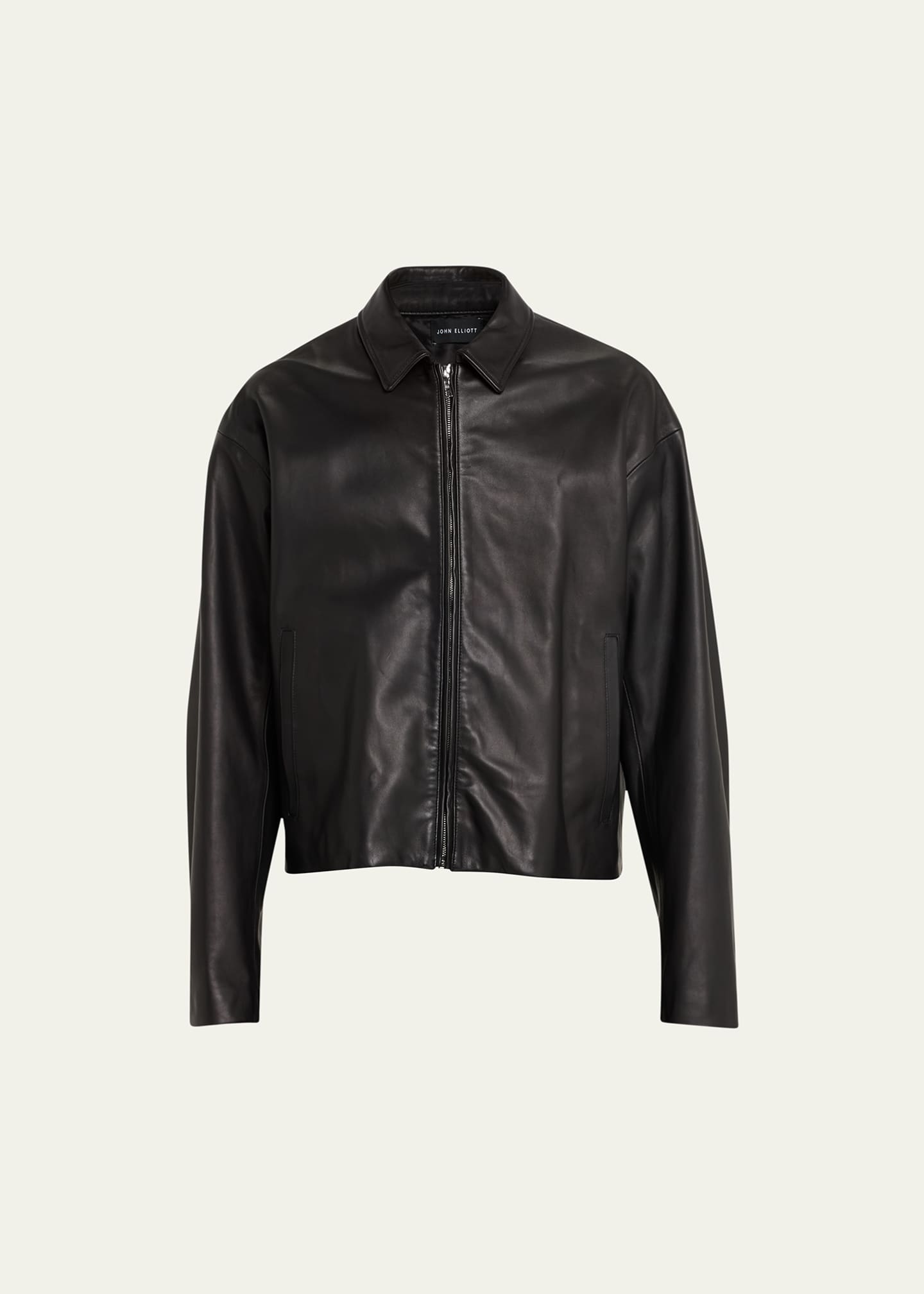 John Elliott Men's Cropped Leather Blouson Jacket