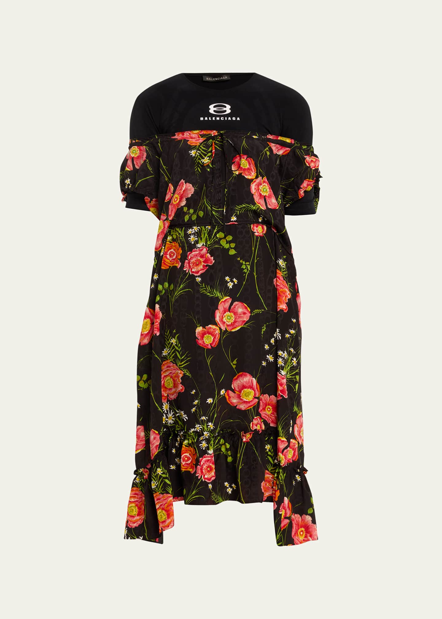 Balenciaga floral cheap dress