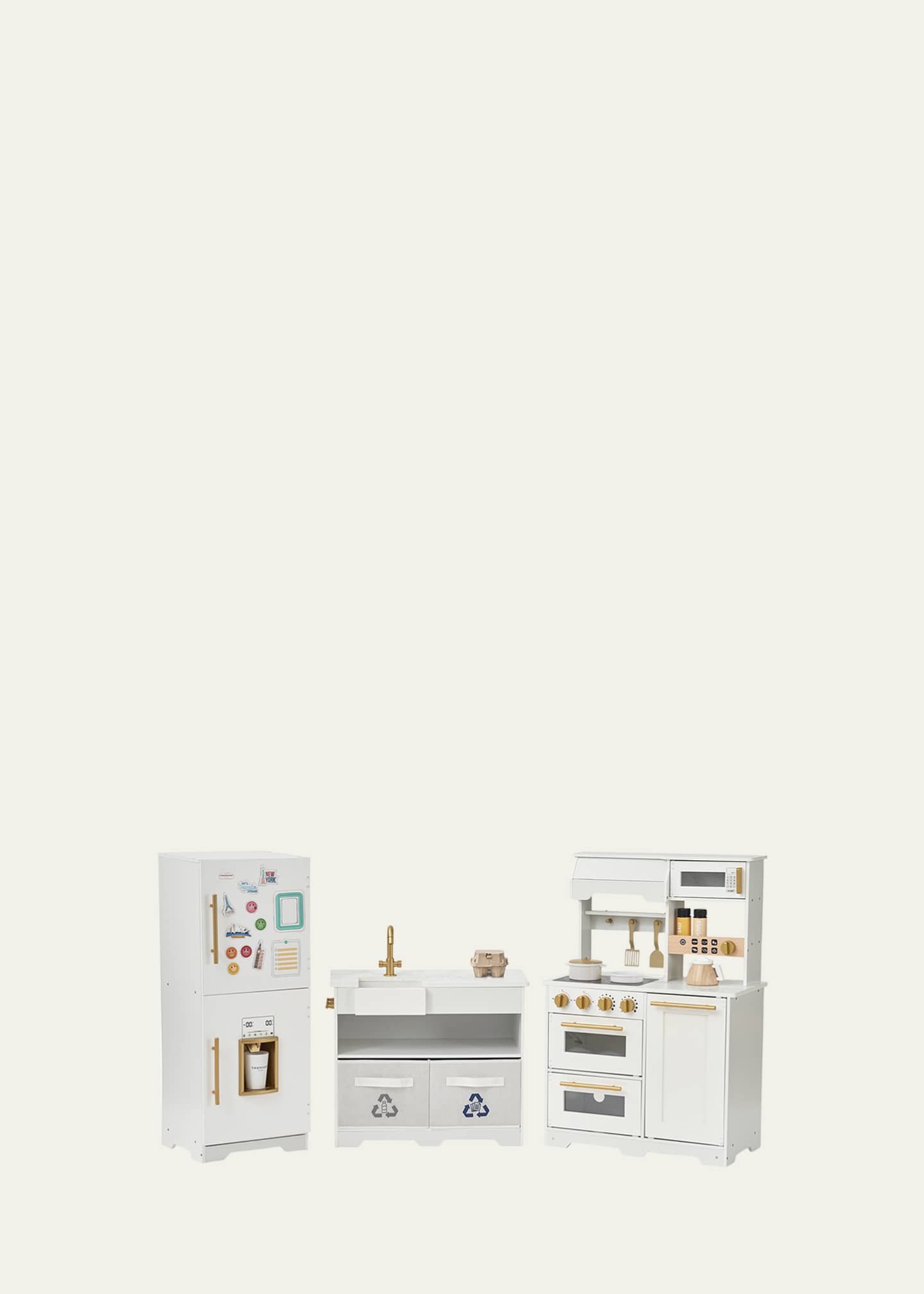 Teamson Kids Kid's Little Chef Atlanta Large Modular Play Kitchen W/ Play Food & Kitchen Accessories Image 2 of 4