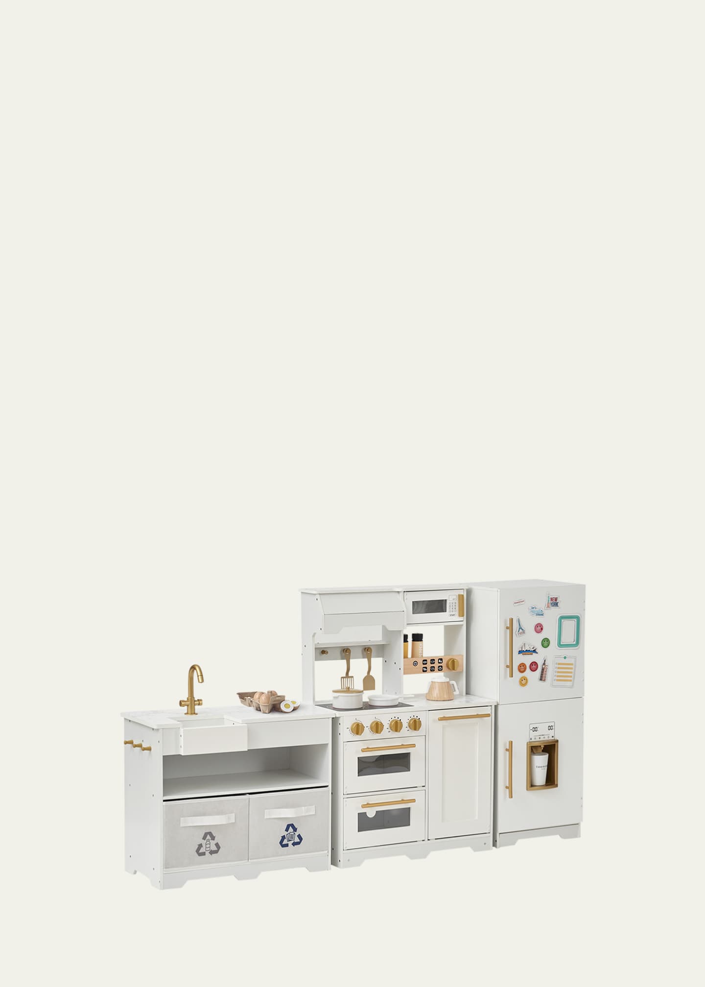 Teamson Kids Kid's Little Chef Atlanta Large Modular Play Kitchen W/ Play Food & Kitchen Accessories Image 1 of 4
