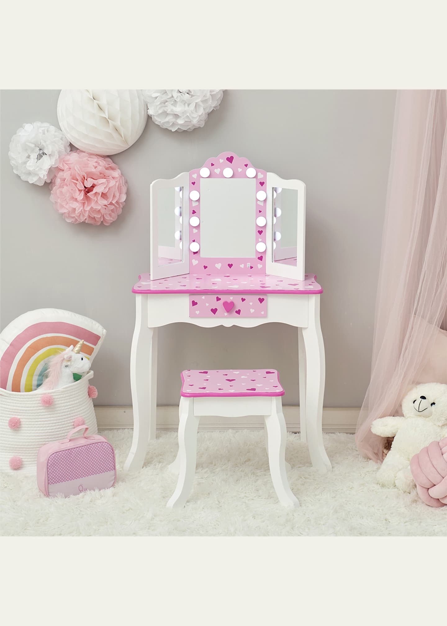 Teamson Kids Girl's Little Princess Gisele Vanity W/ LED Lights Image 2 of 4
