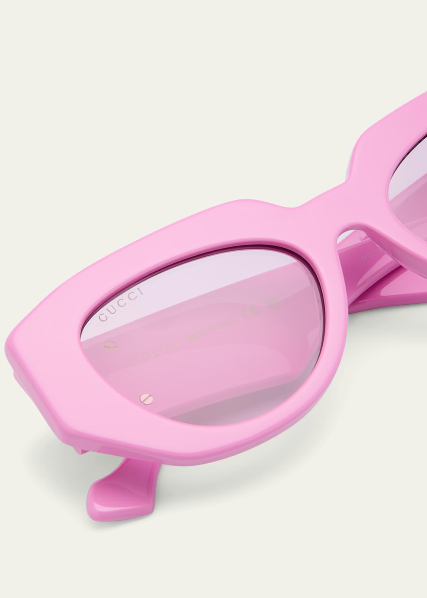 Gucci Geometric Acetate Butterfly Sunglasses