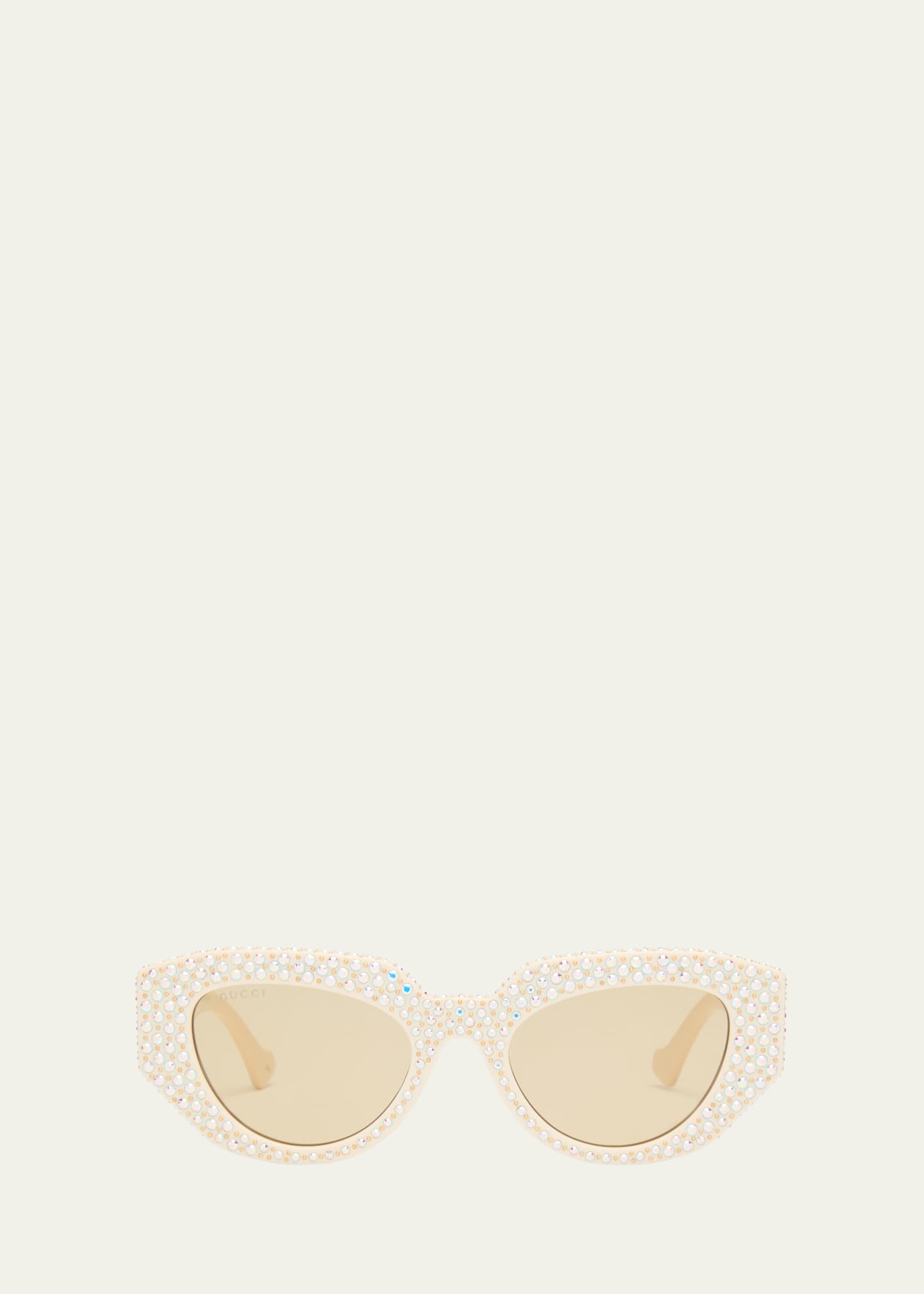 Gucci Off-White Cat-Eye Sunglasses