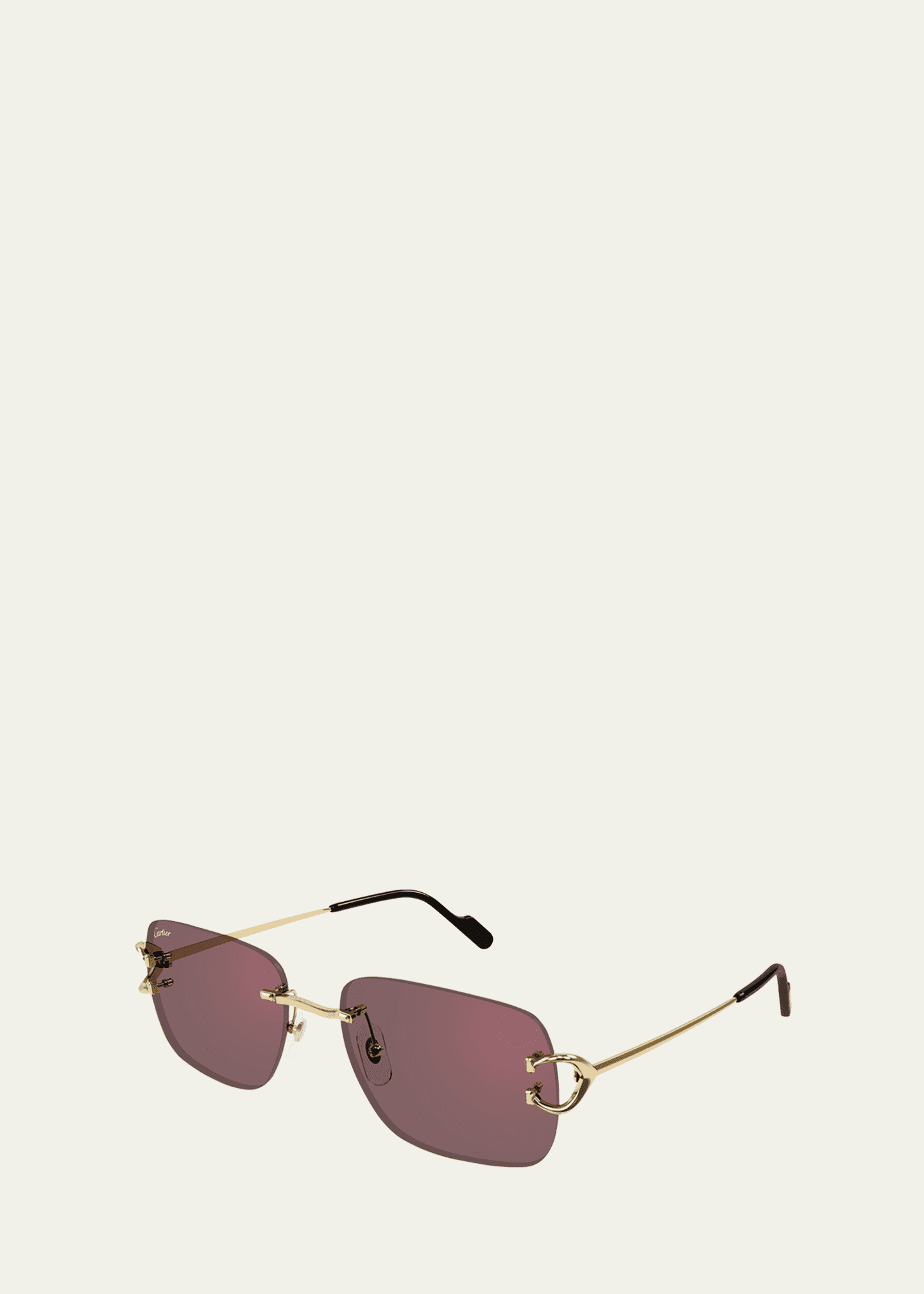 Cartier mens rimless sunglasses sales