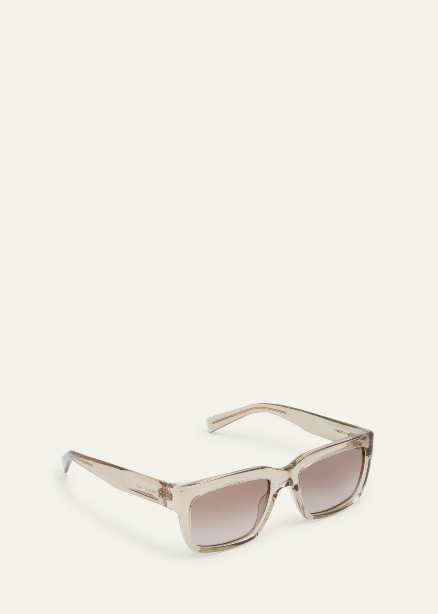 Saint Laurent Gradient Plastic Rectangle Sunglasses Image 3 of 5