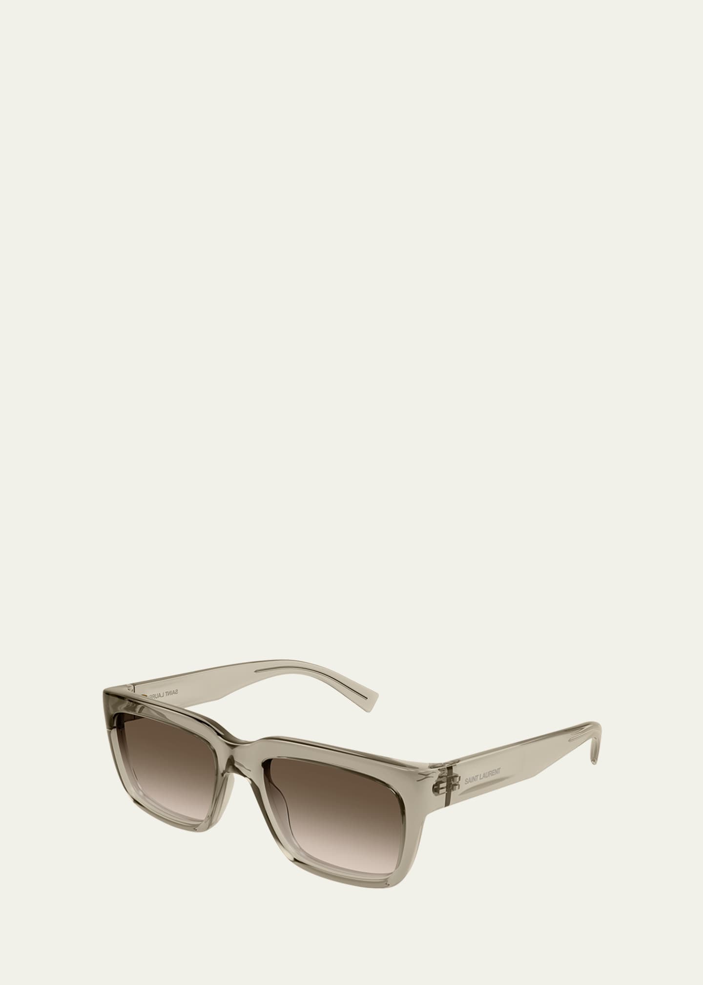 Saint Laurent Men's SL 615 Plastic Rectangle Sunglasses Image 2 of 2