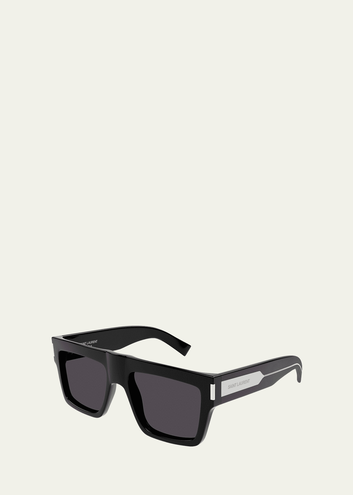 Saint Laurent Men's SL 628 Acetate Rectangle Sunglasses Image 2 of 5