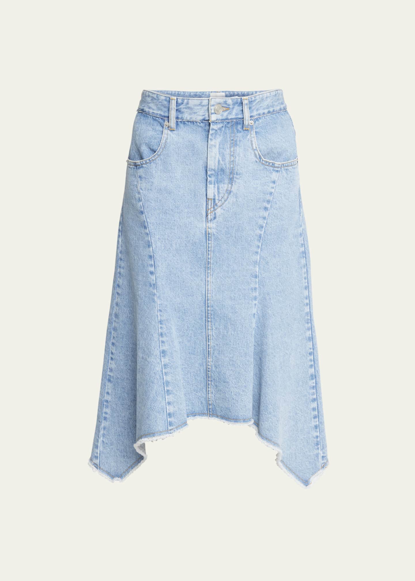 Isabel Marant Nyda Denim HighLow Skirt Bergdorf Goodman