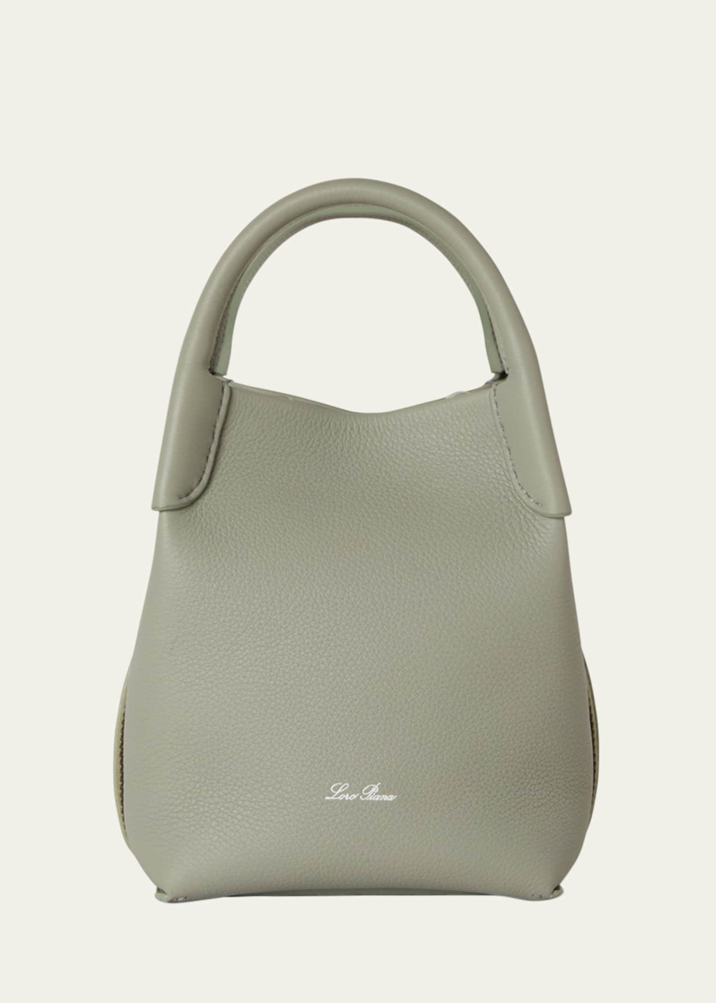 Loro Piana, Bags, Loro Piana Green Leather Handbag 0 Authentic