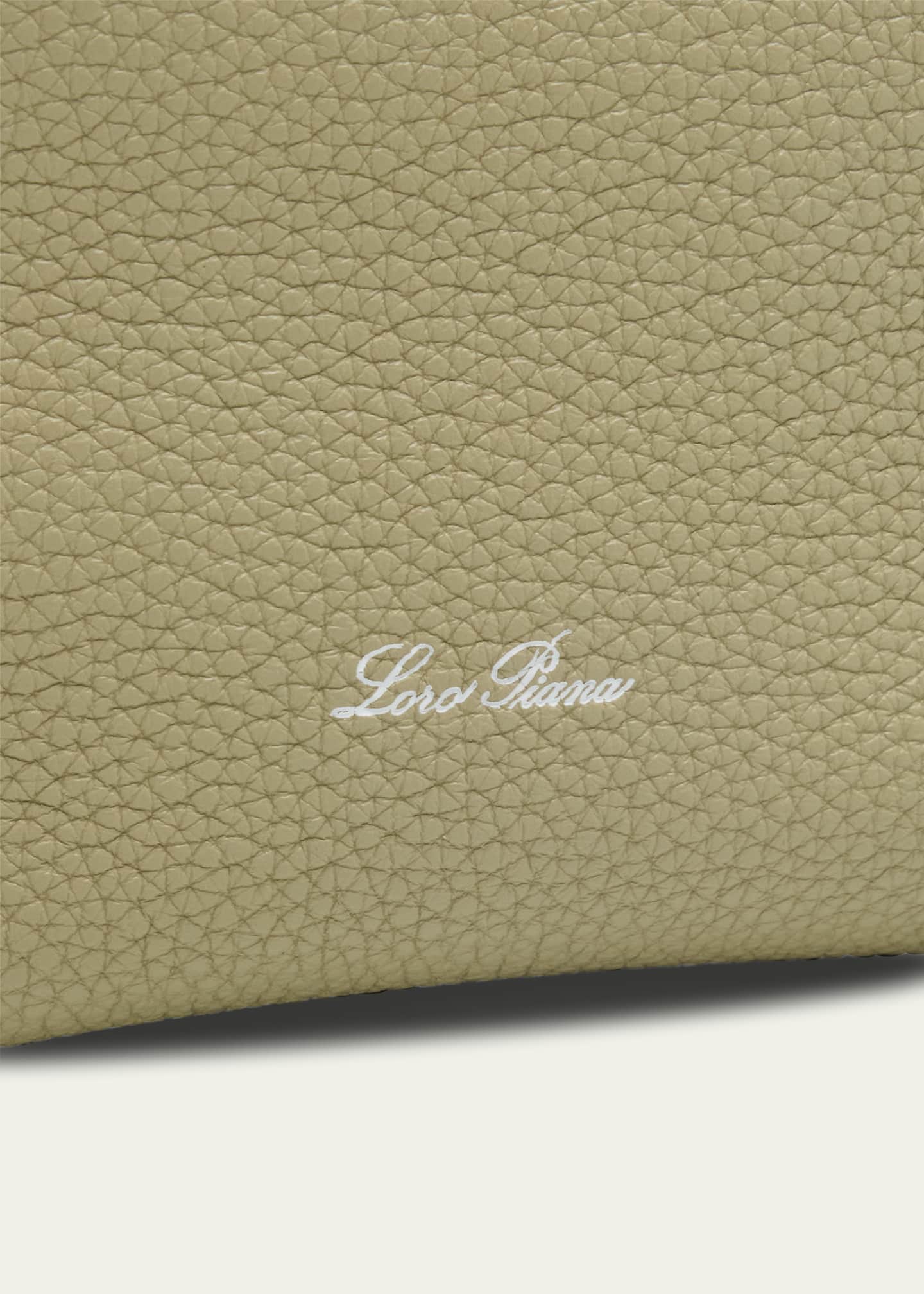 Loro Piana Bale Micro Grain Leather Crossbody Bag Image 6 of 6