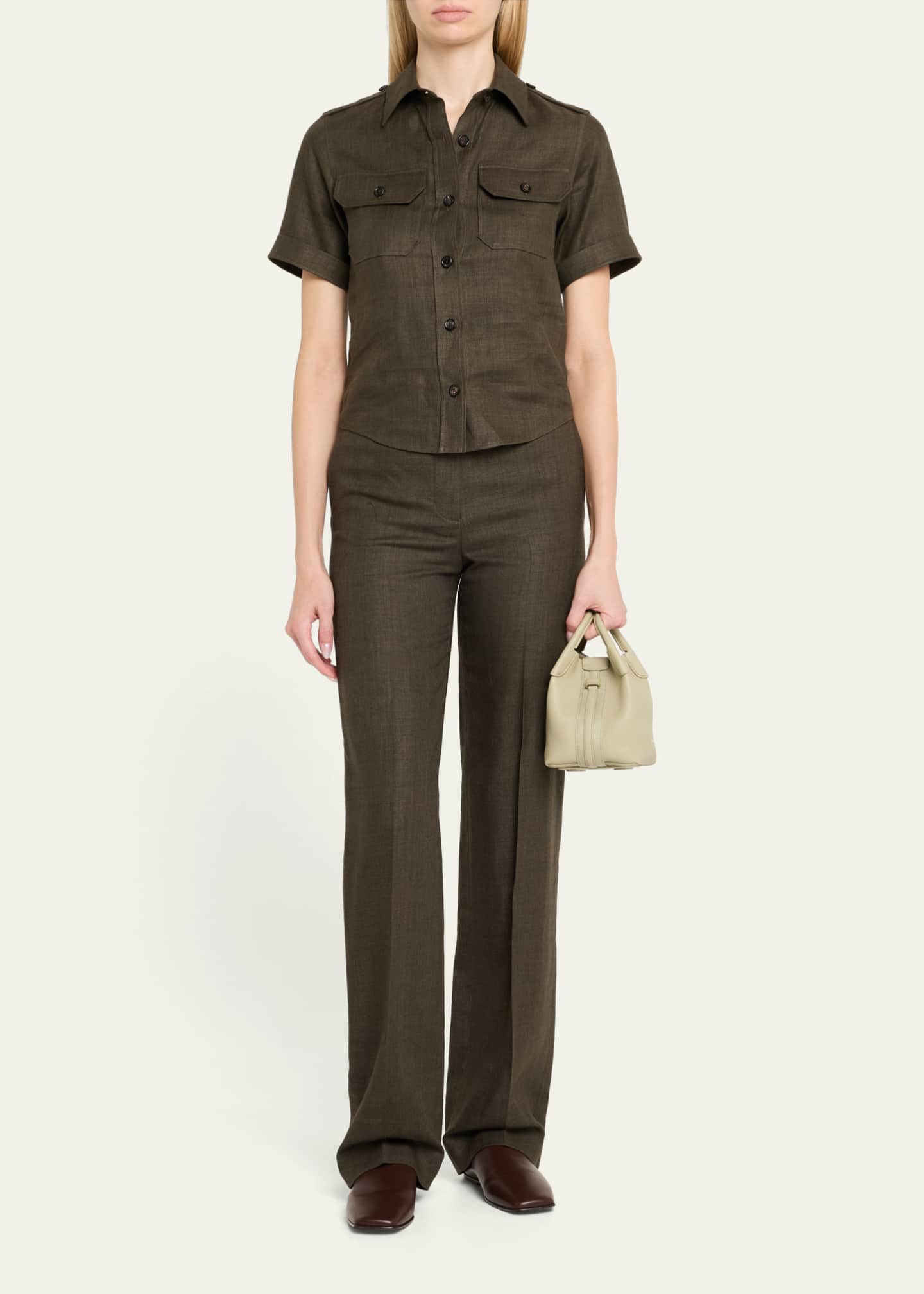 Bale Micro Grain Leather Crossbody Bag